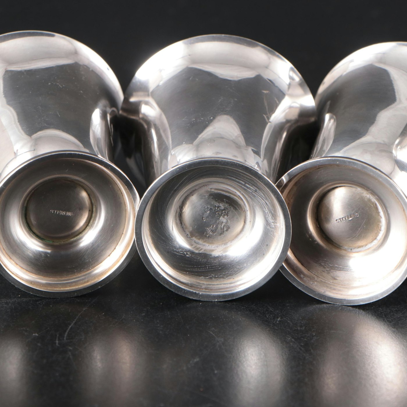 Manchester Silver Co. Sterling Silver Cordial Cups, Early to Mid-20th ...