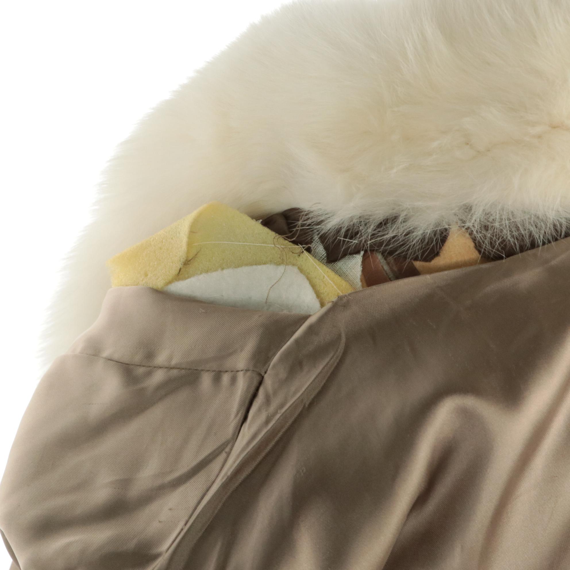 Canadian Lynx Fur Stroller Coat with Arctic Fox Fur Trim