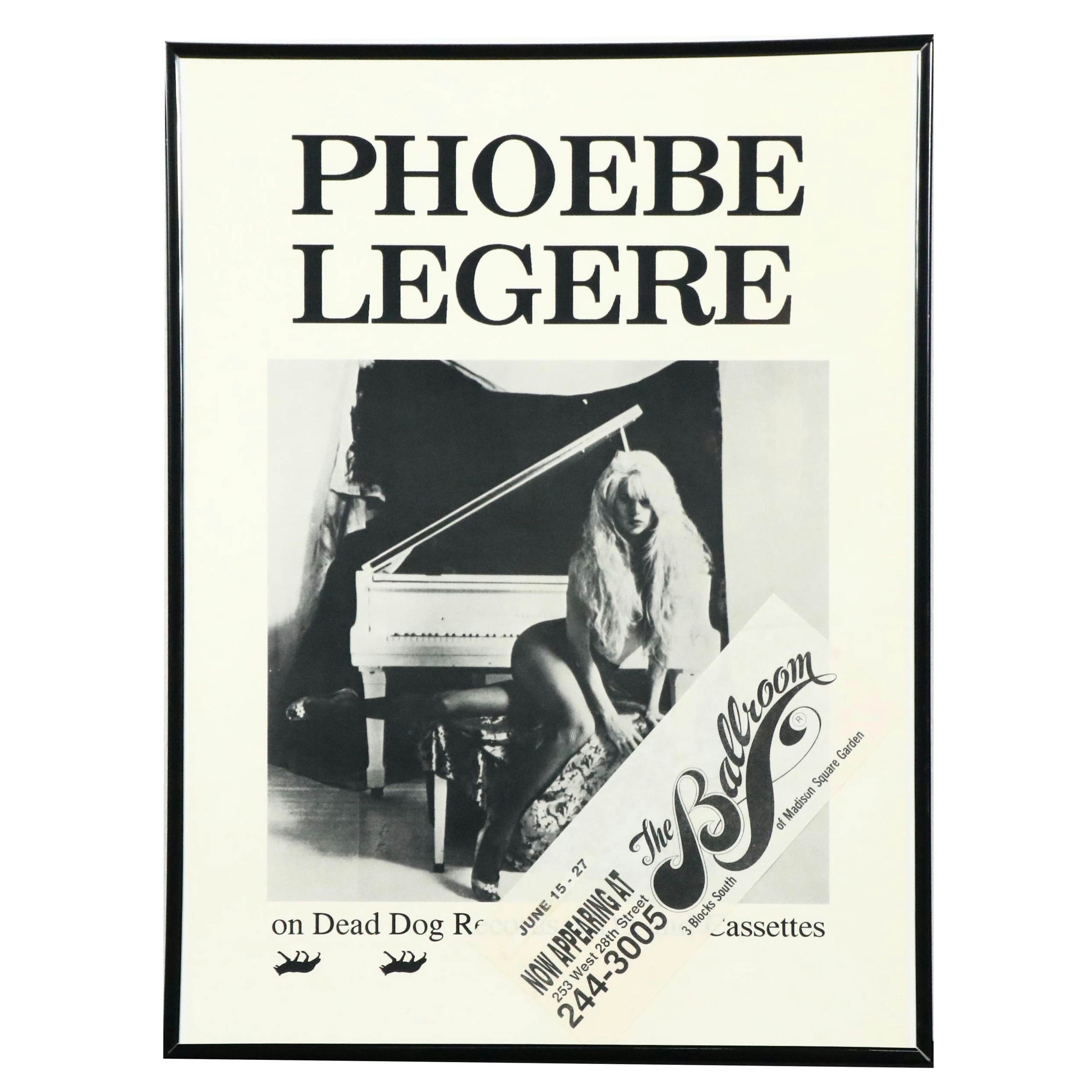 Phoebe Legere 1990s Cabaret Promotional Poster