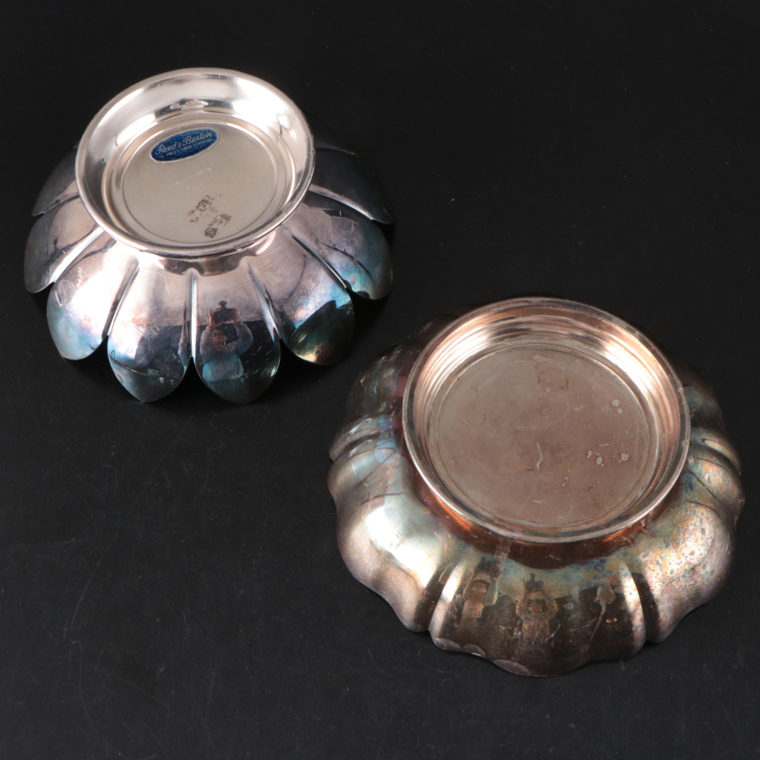 Fisher Scalloped Silver Plate Bowl with Silver Plate Shell-Form Dish Collection