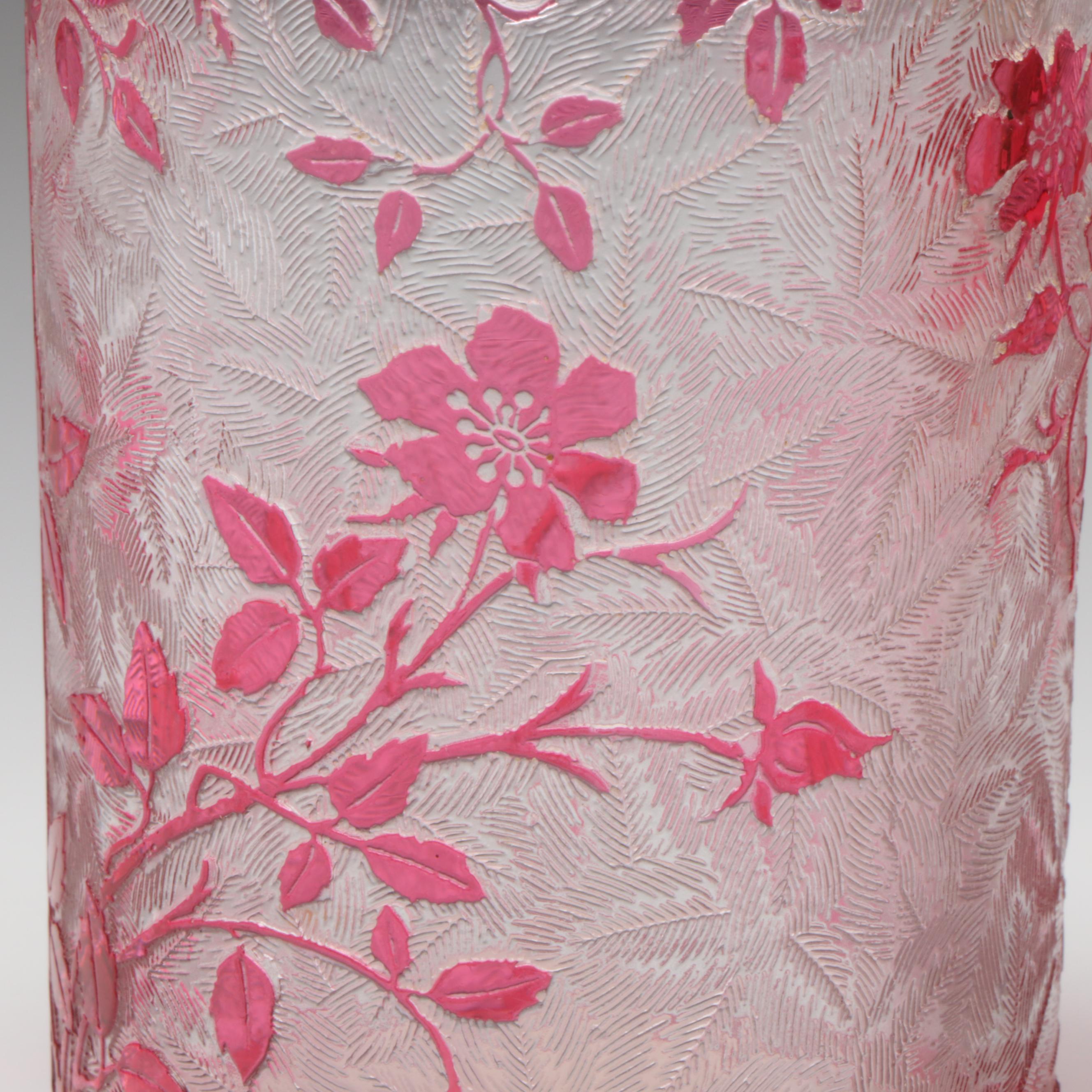 Baccarat "Eglantier" Crystal Perfume Atomizer and Bottle, Early 20th Century