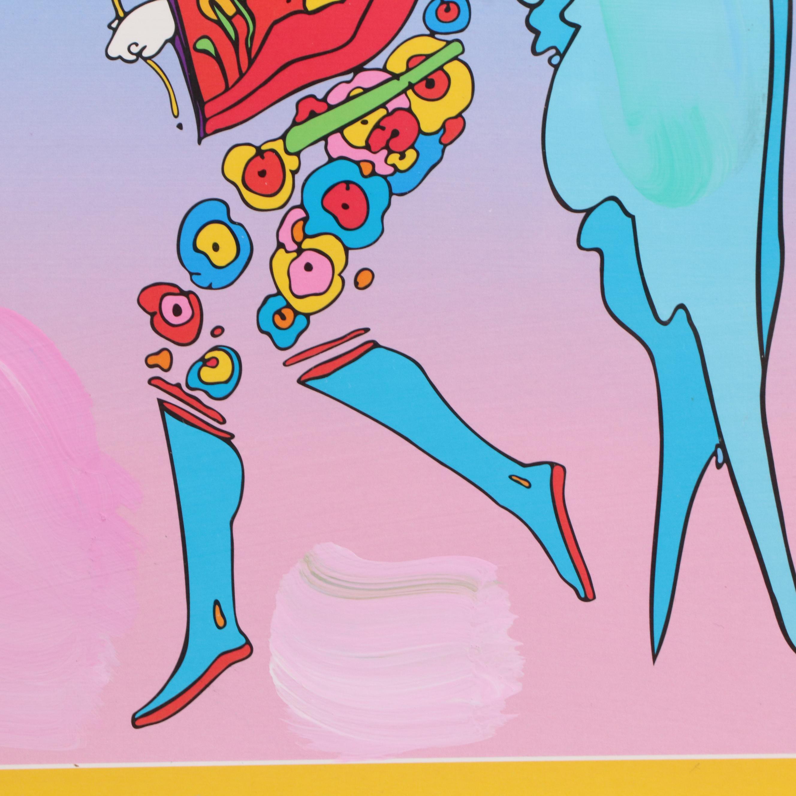 Peter Max Mixed Media "Tip Toe Floating on Blends"