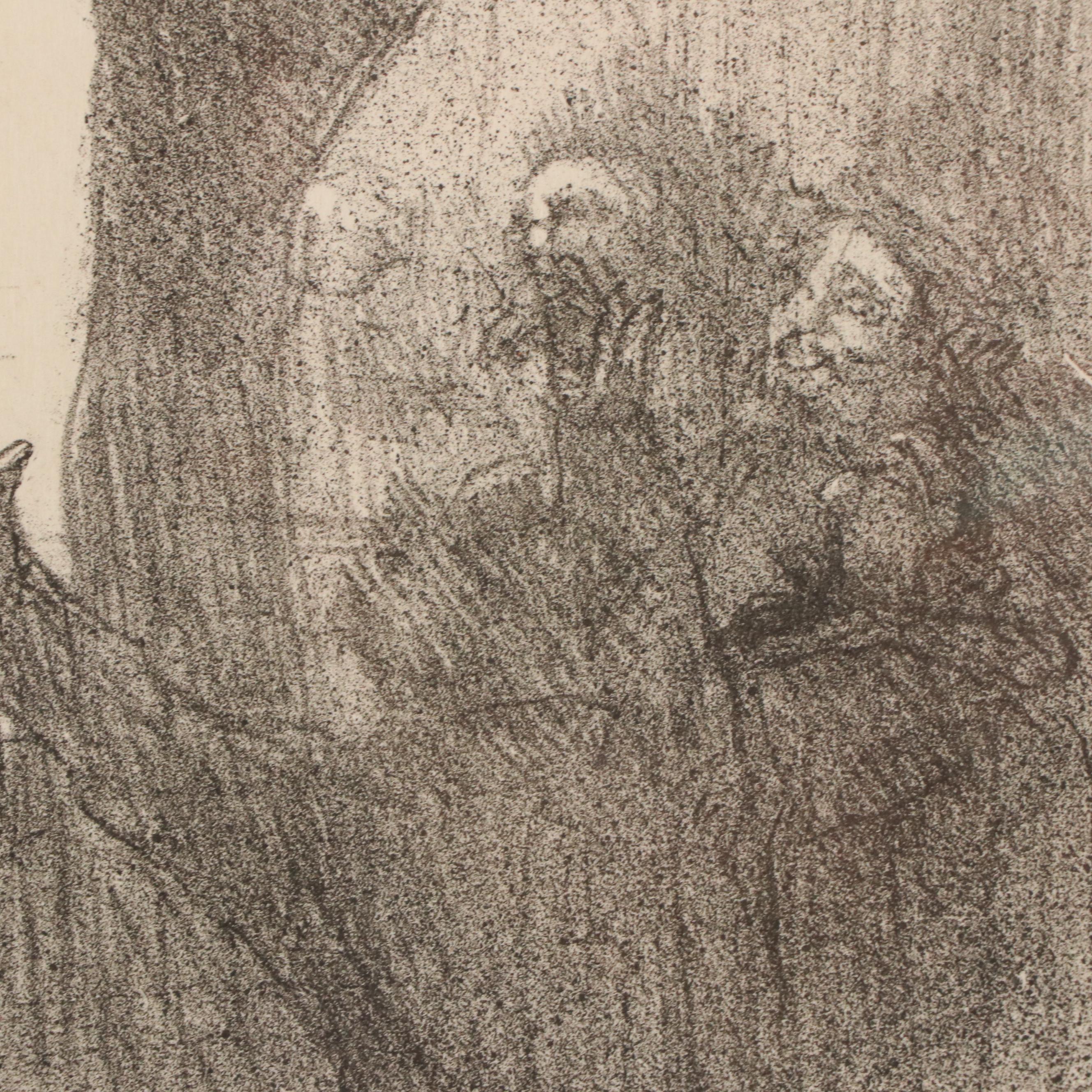 Henri de Toulouse-Lautrec Lithograph "Schlomé Fuss in the Synagogue"