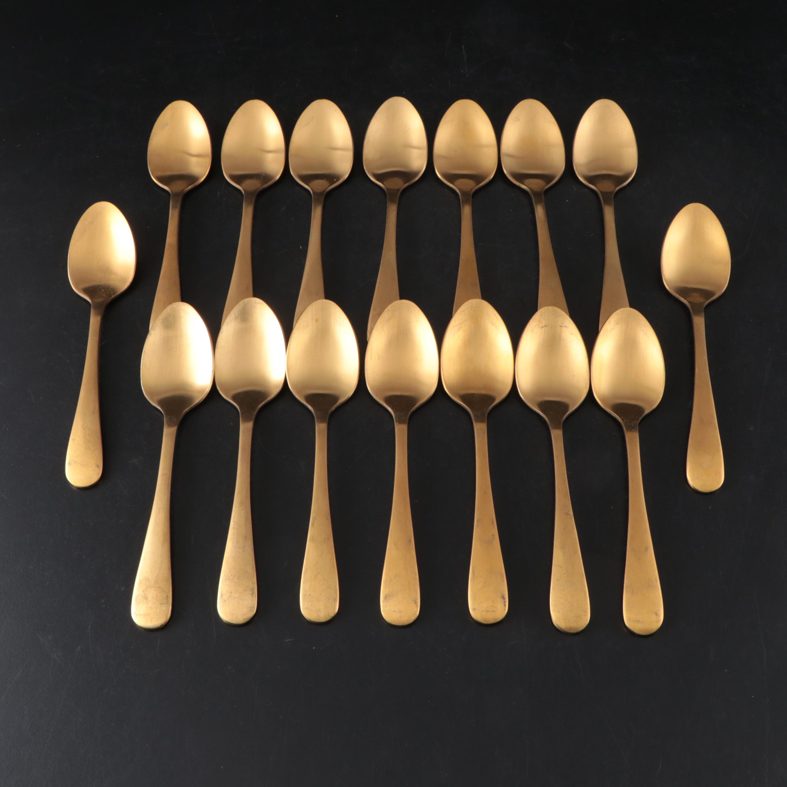 Brass Toned Stainless Steel Flatware