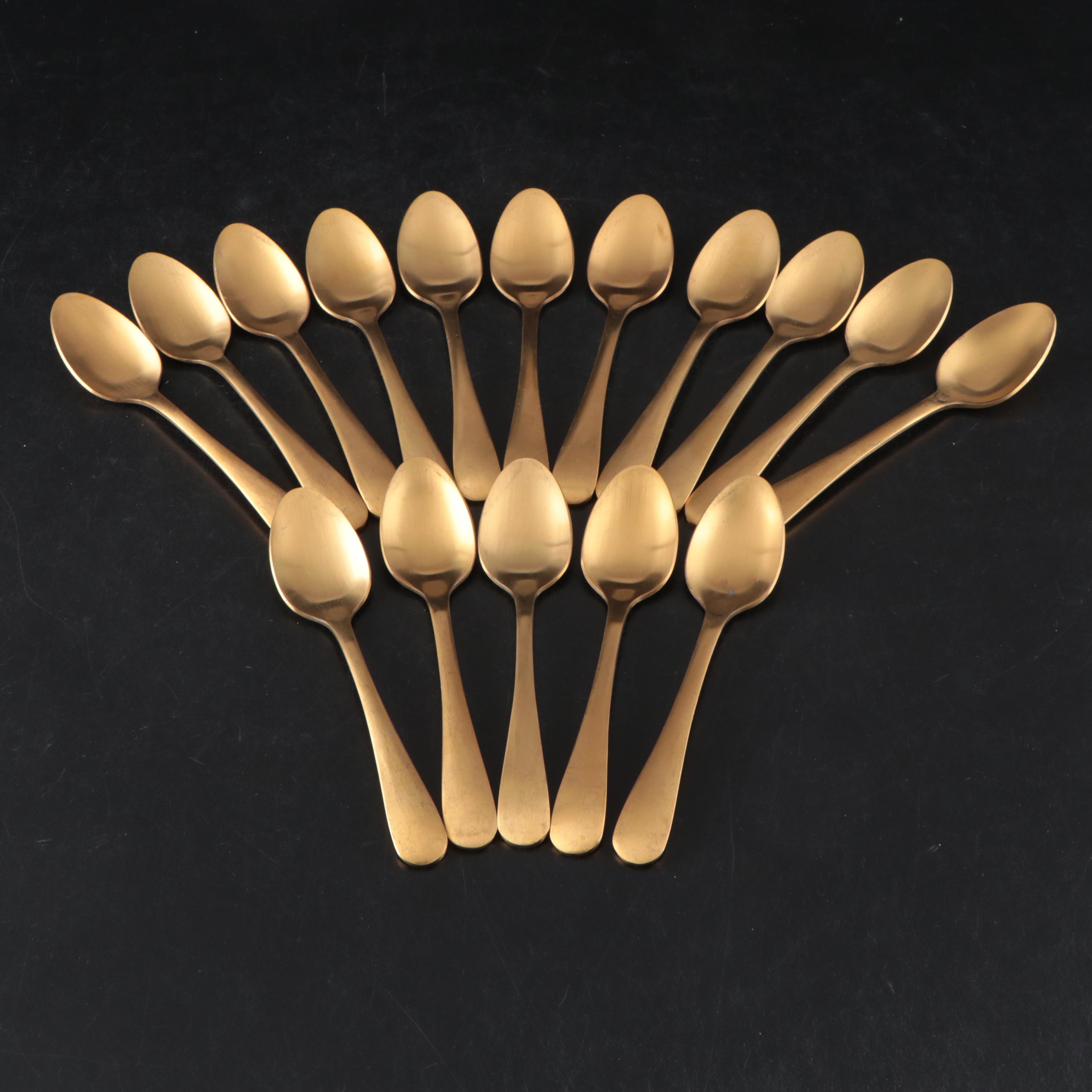 Brass Toned Stainless Steel Flatware