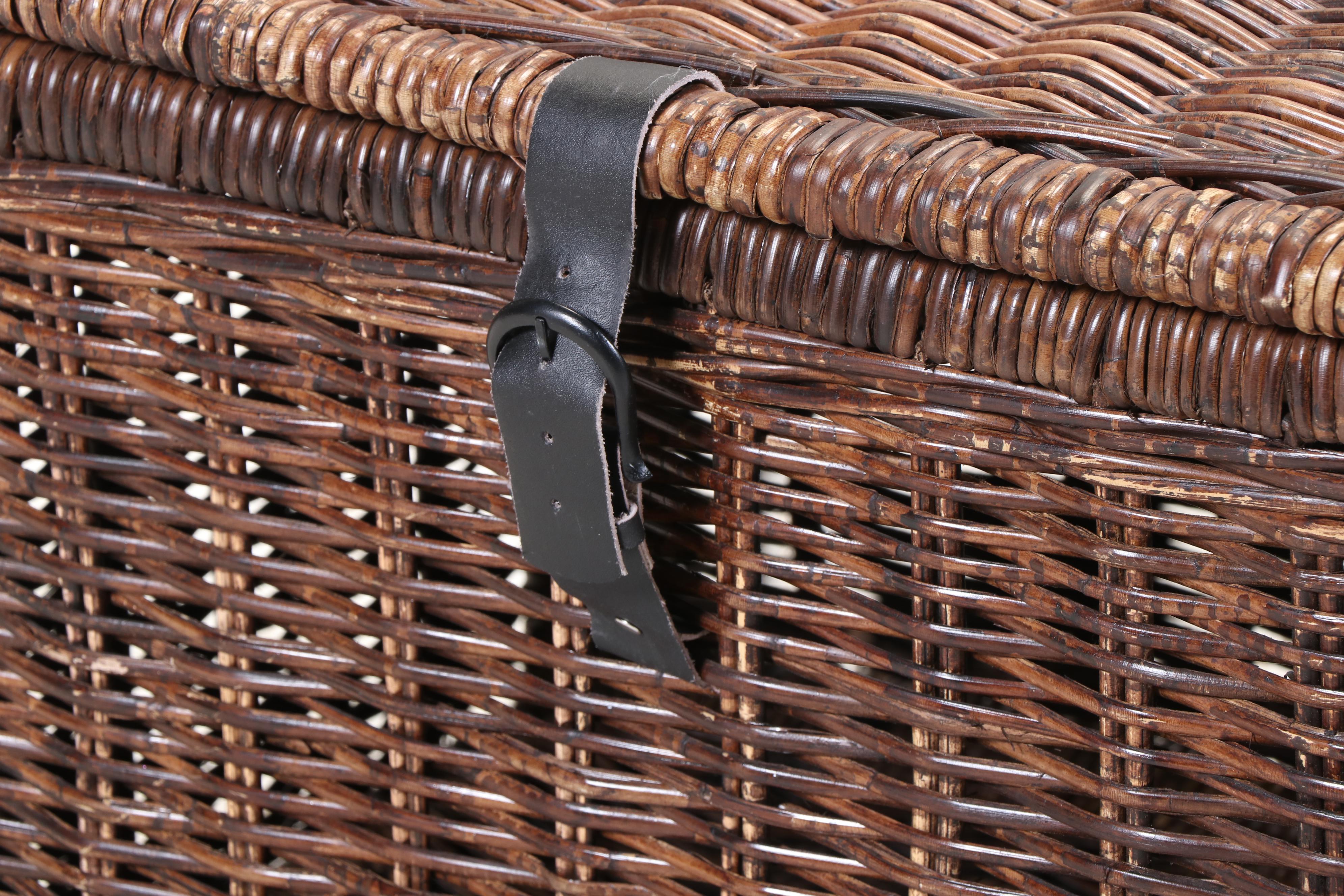 Pair of IKEA Lidded Wicker Baskets