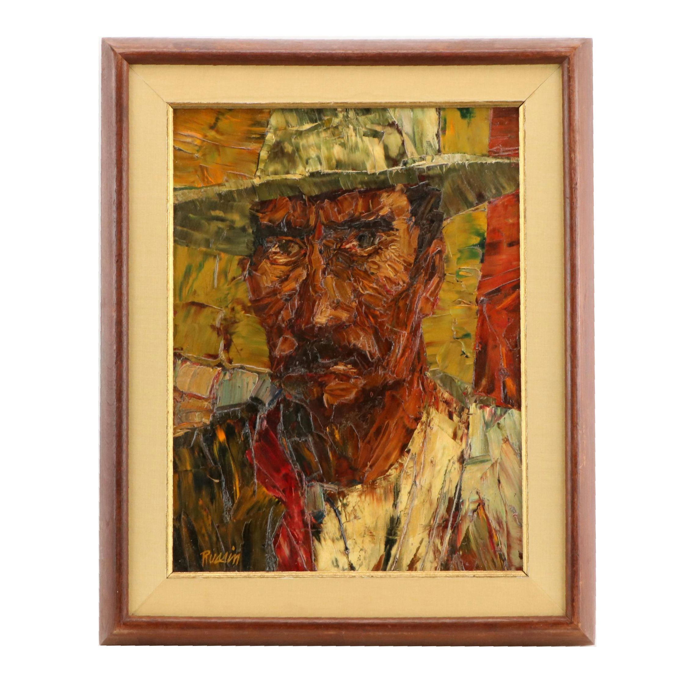 George Russin Portrait Oil Painting "Mexican Shepherd"