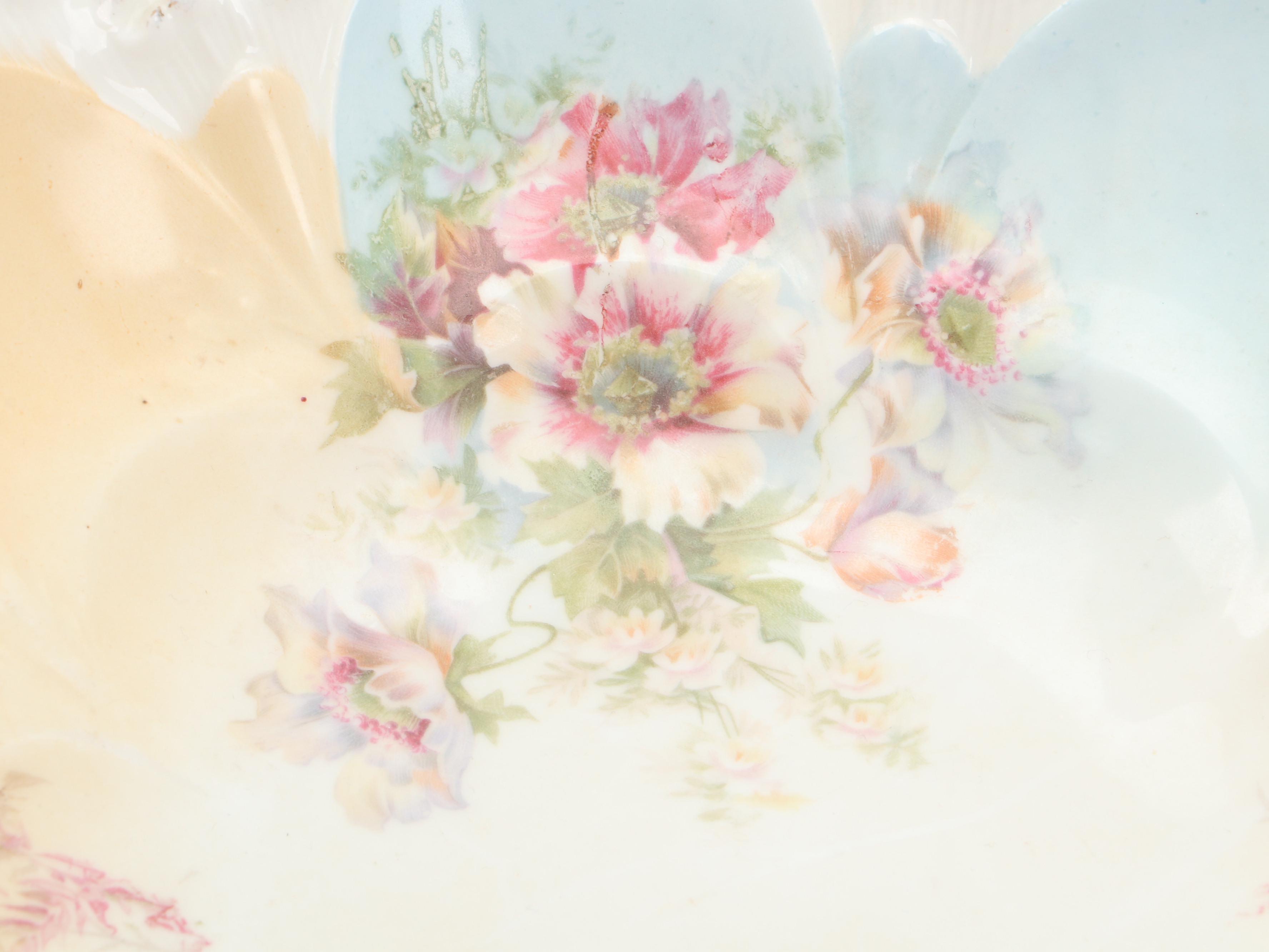 Dudson English Stoneware Jug with Sprig Decoration and Other Porcelain Tableware