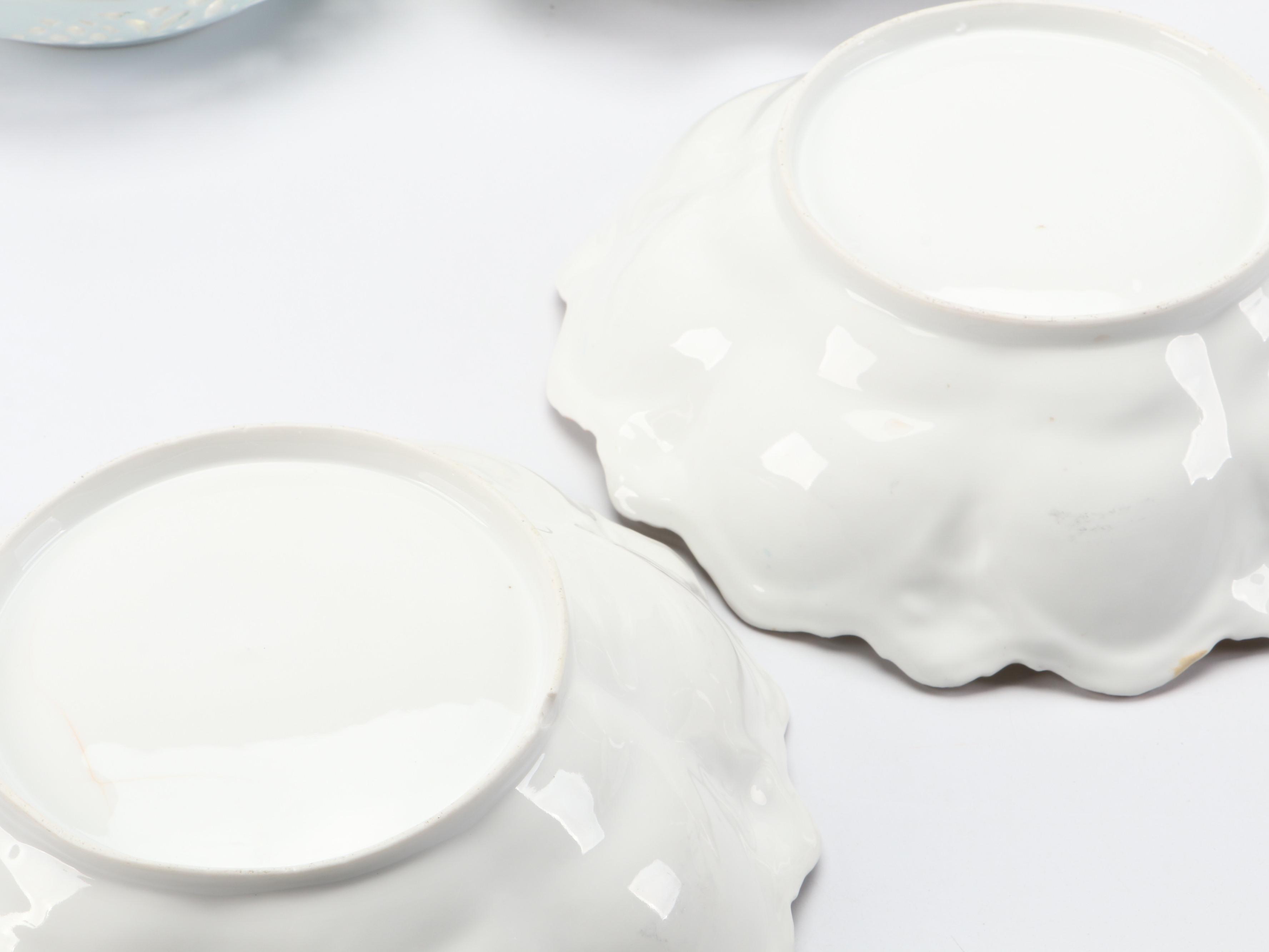 Dudson English Stoneware Jug with Sprig Decoration and Other Porcelain Tableware