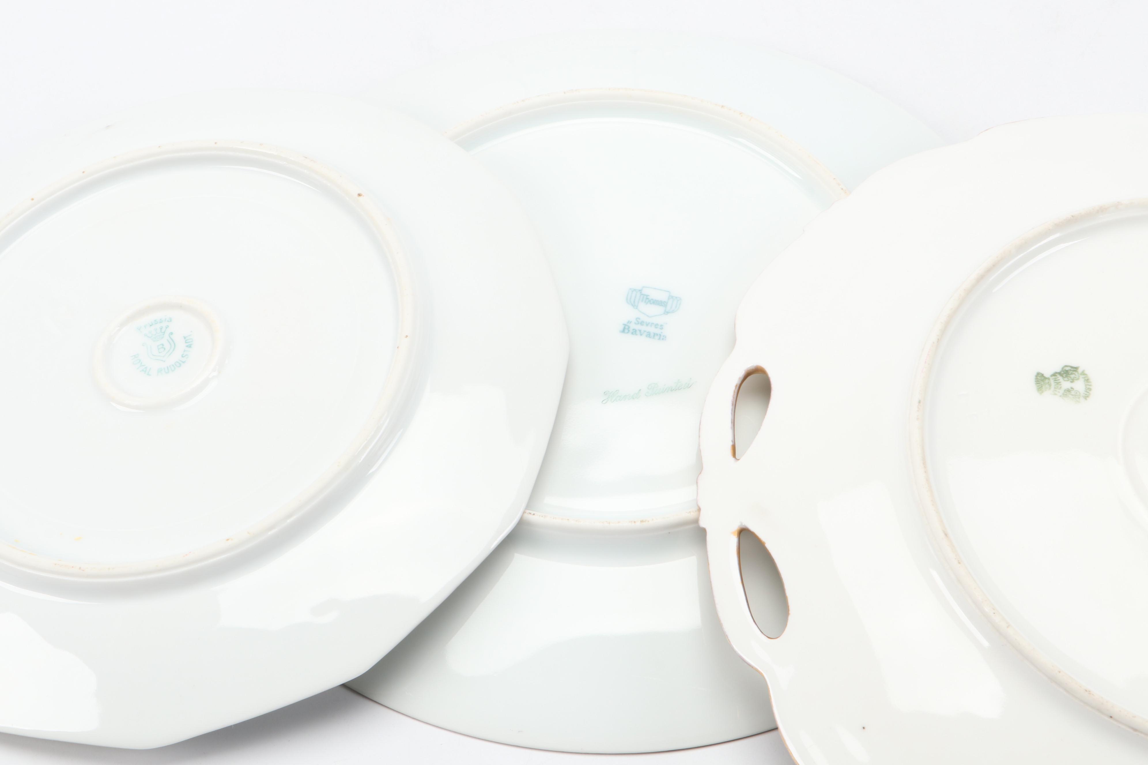 Dudson English Stoneware Jug with Sprig Decoration and Other Porcelain Tableware