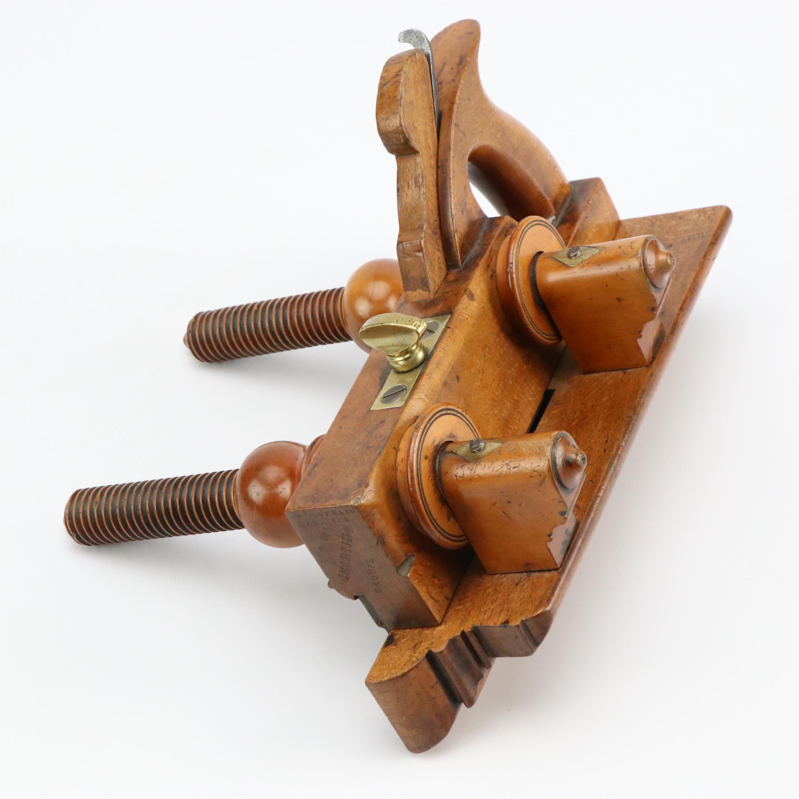 Antique Screw Plow Molding Plane, Boxwood Plow Plane, More Carpentry Tools