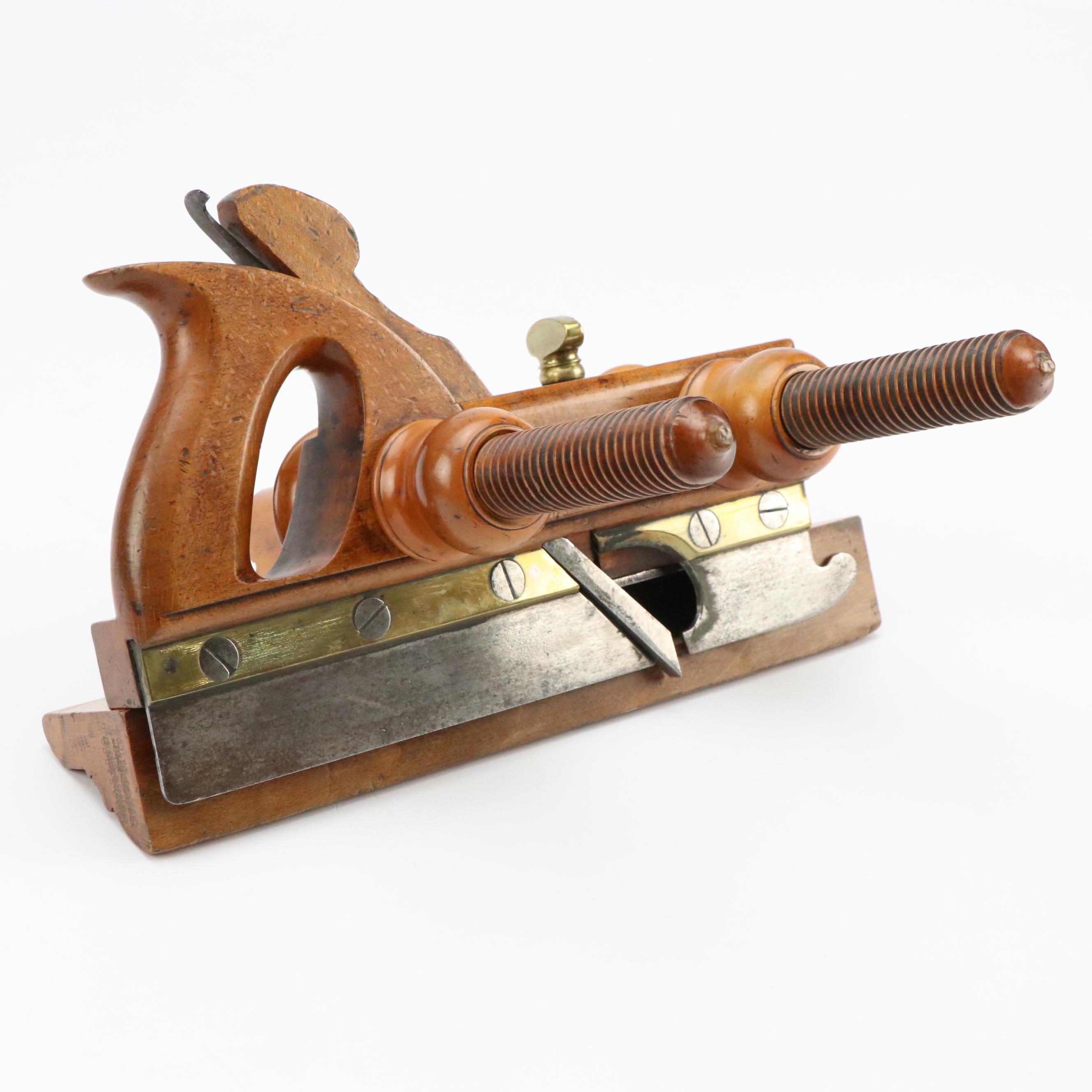 Antique Screw Plow Molding Plane, Boxwood Plow Plane, More Carpentry Tools