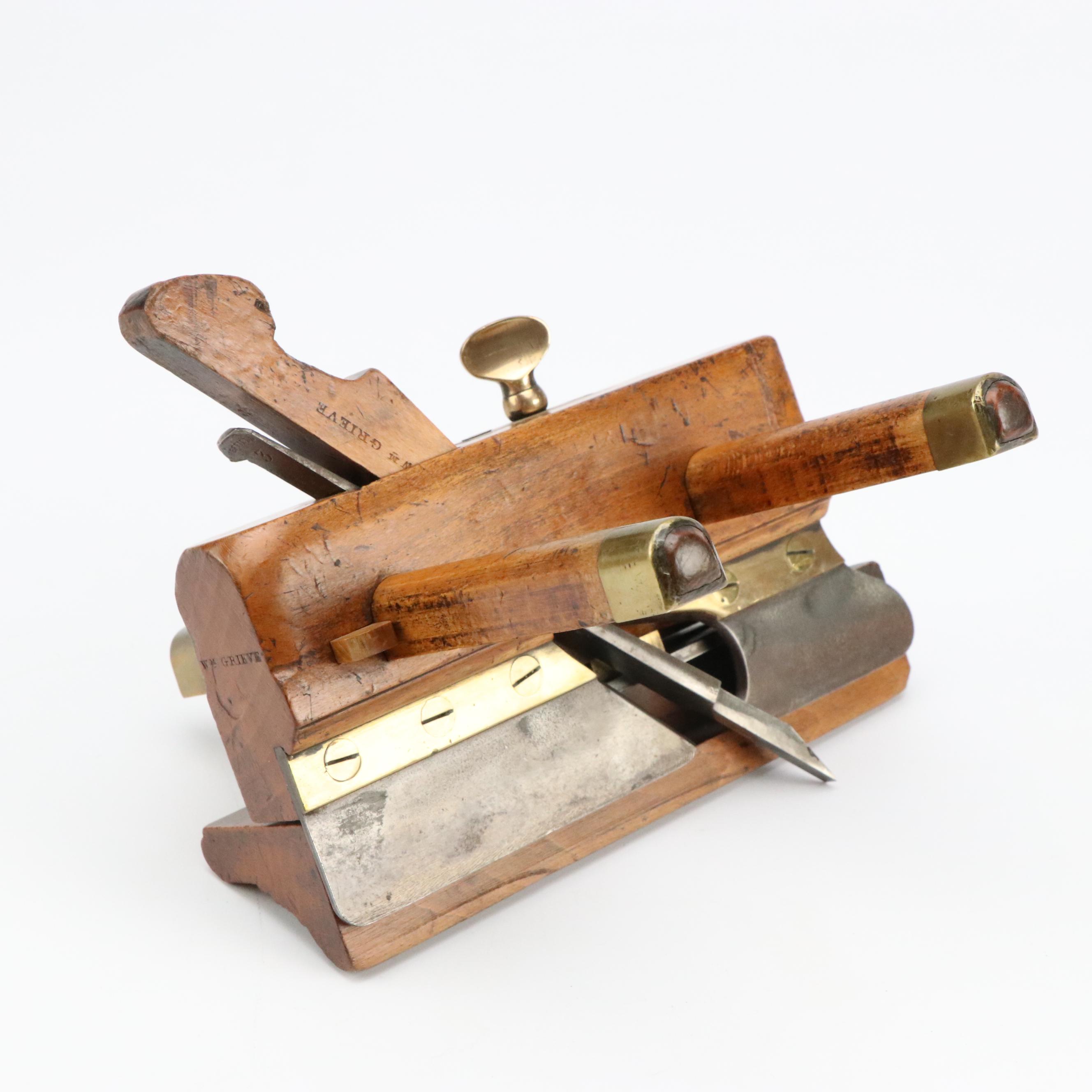 Antique Screw Plow Molding Plane, Boxwood Plow Plane, More Carpentry Tools