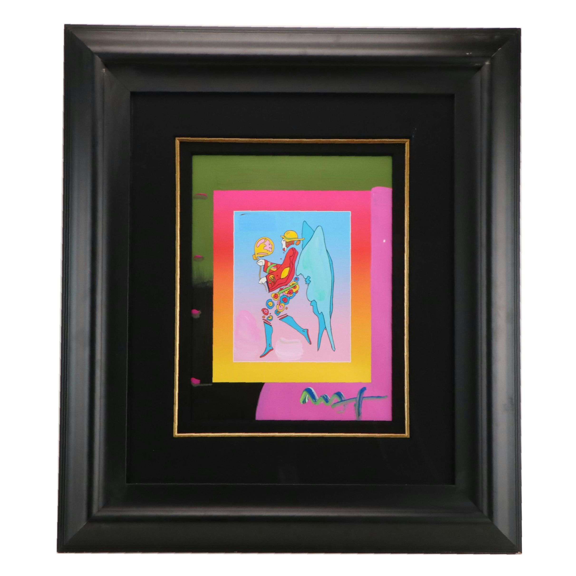 Peter Max Mixed Media "Tip Toe Floating on Blends"