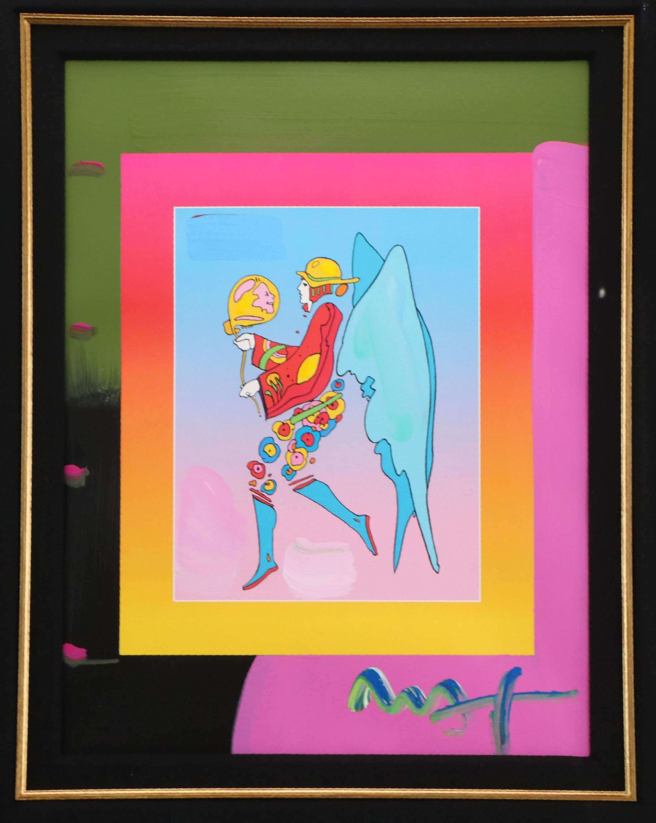 Peter Max Mixed Media "Tip Toe Floating on Blends"