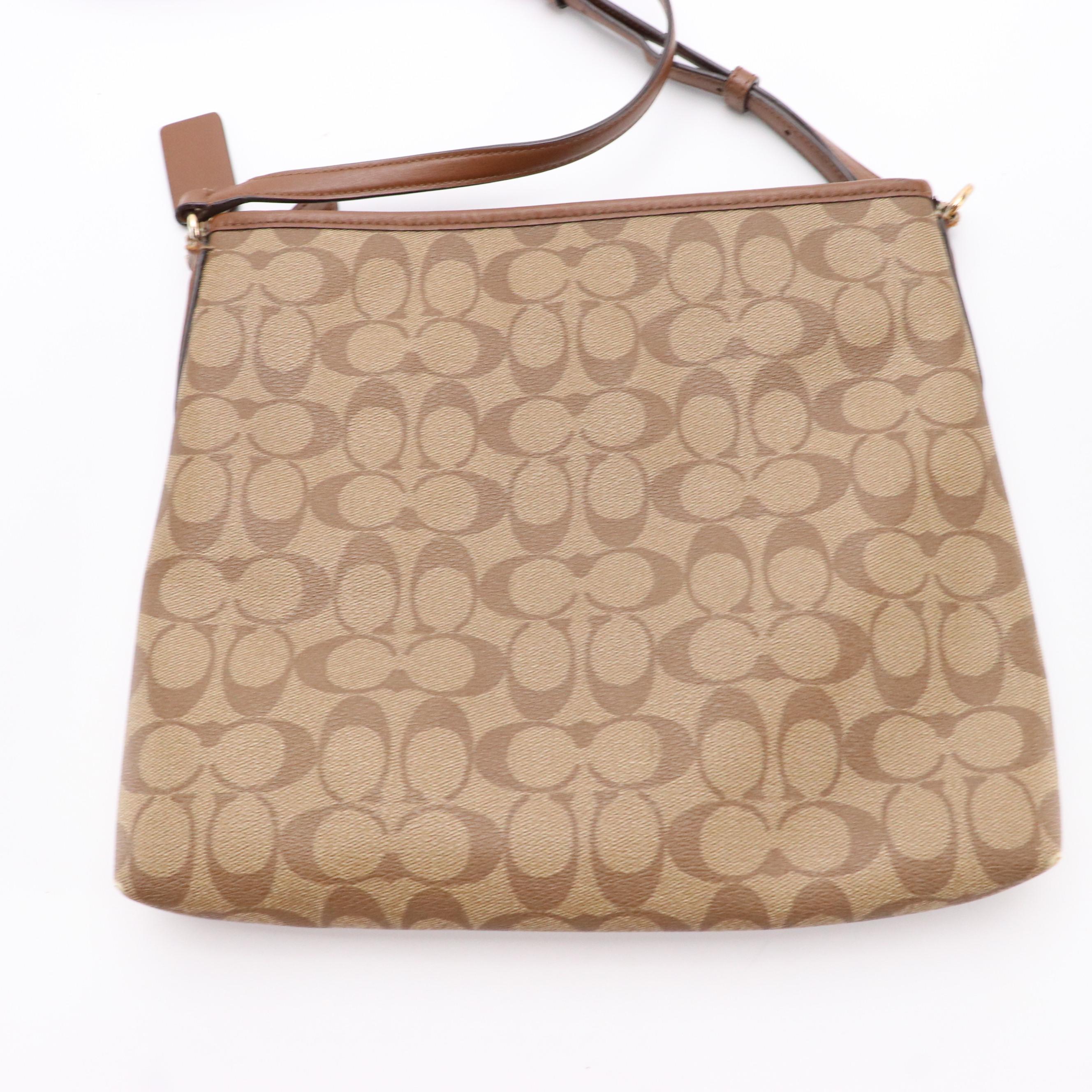 Coach Chelsea Hobo Shoulder Bag in Leather & File Crossbody in Signature Canvas