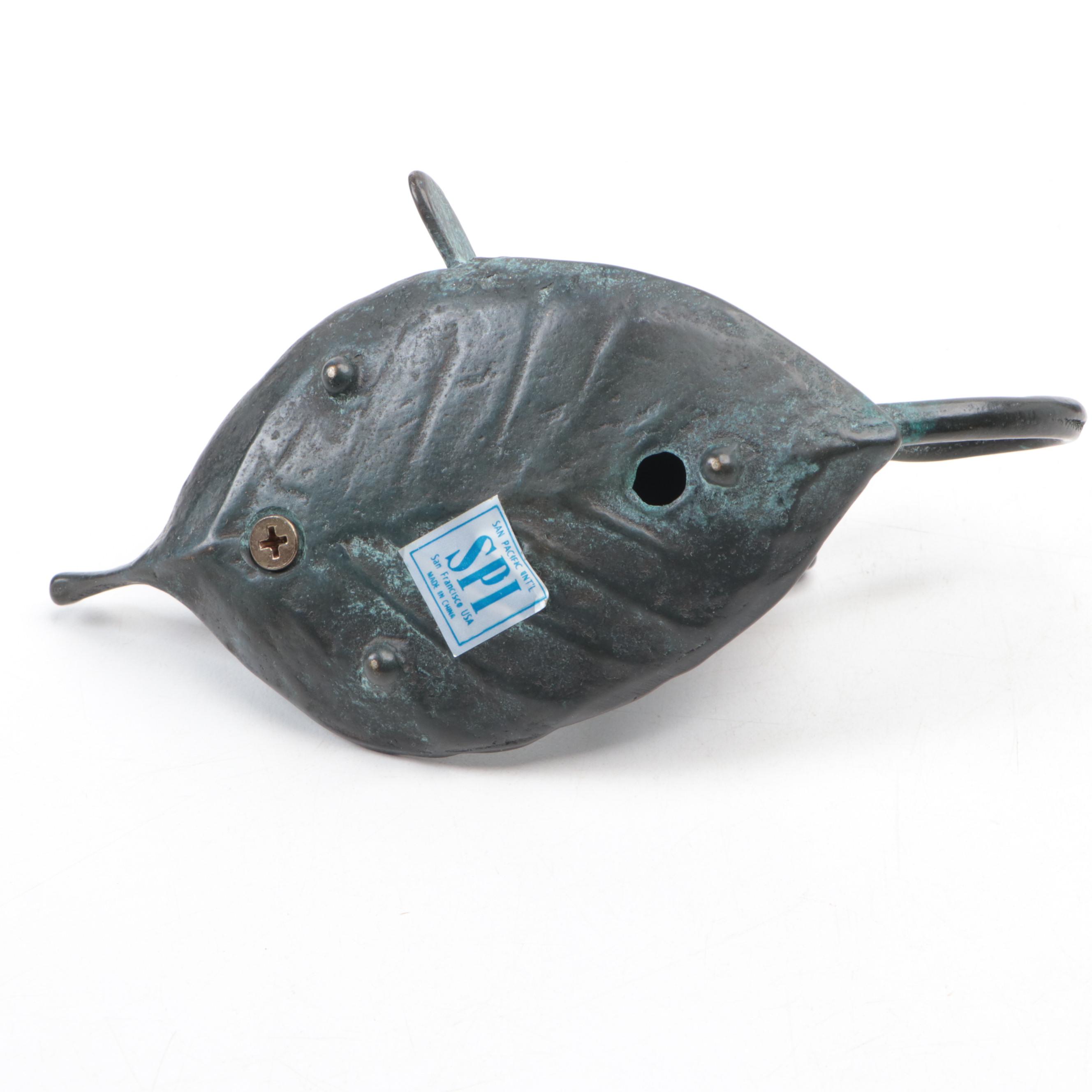 San Pacific International Paddling Mouse and Reading Mouse Candle Holders