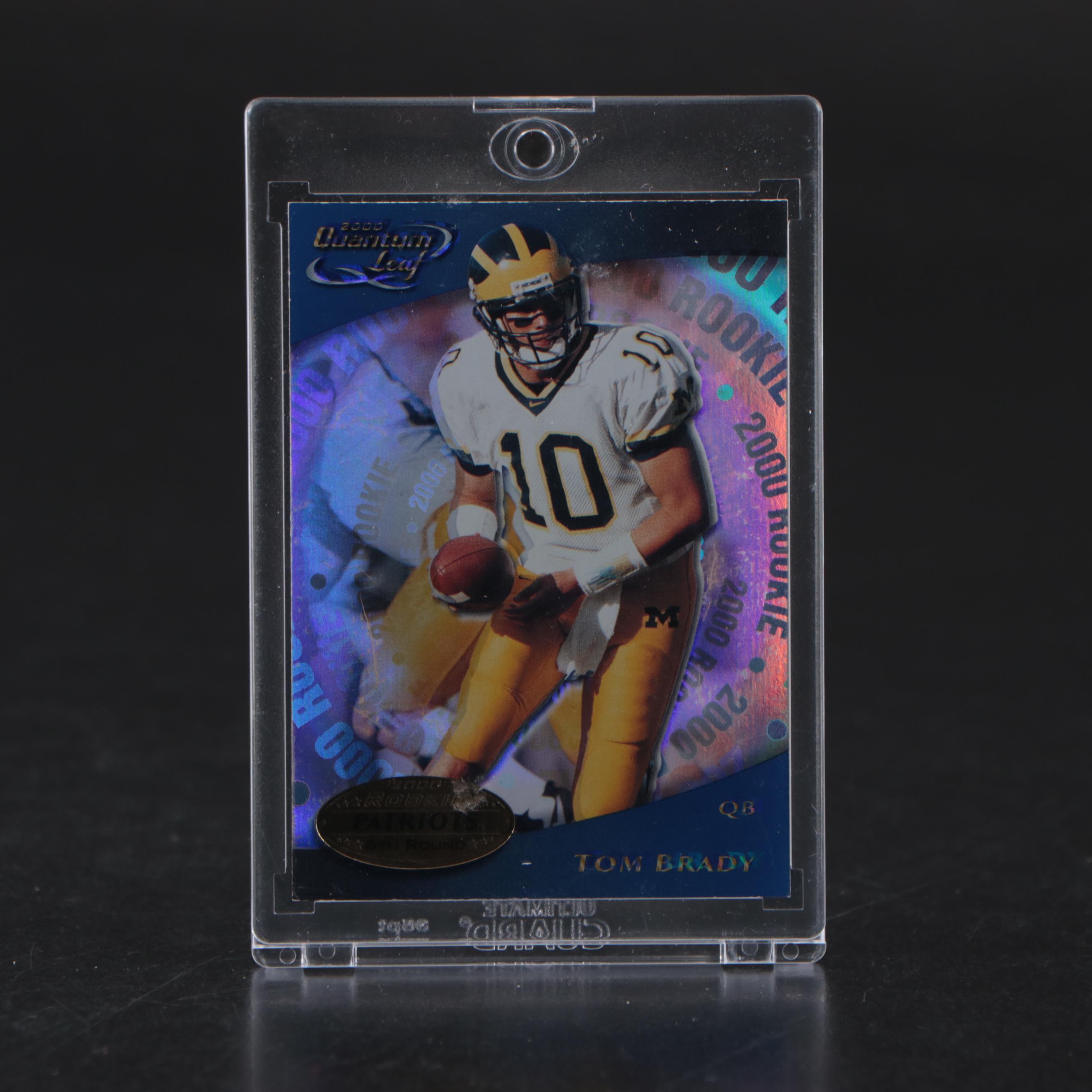 2000 Quantum Leaf Tom Brady Rookie Football Card