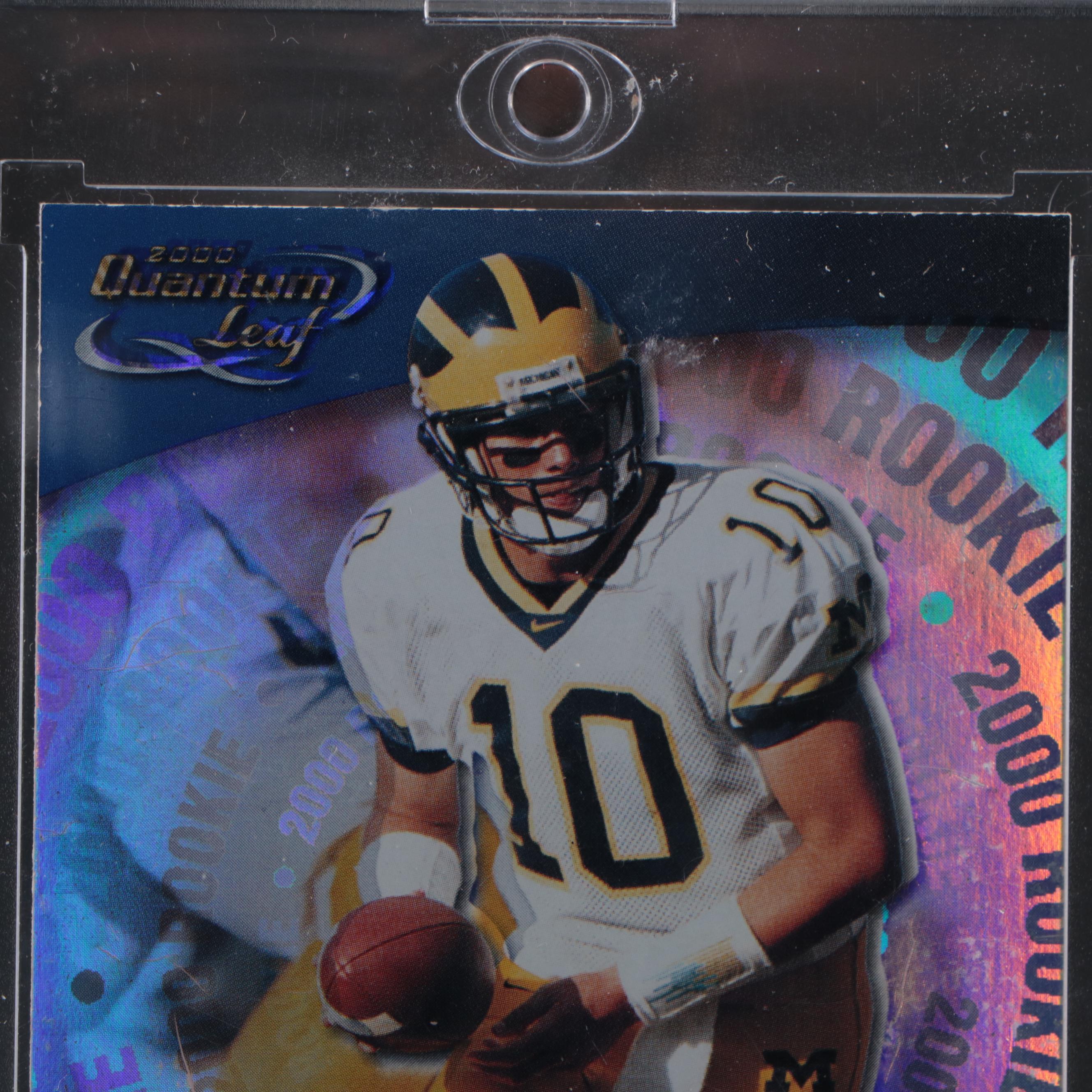2000 Quantum Leaf Tom Brady Rookie Football Card