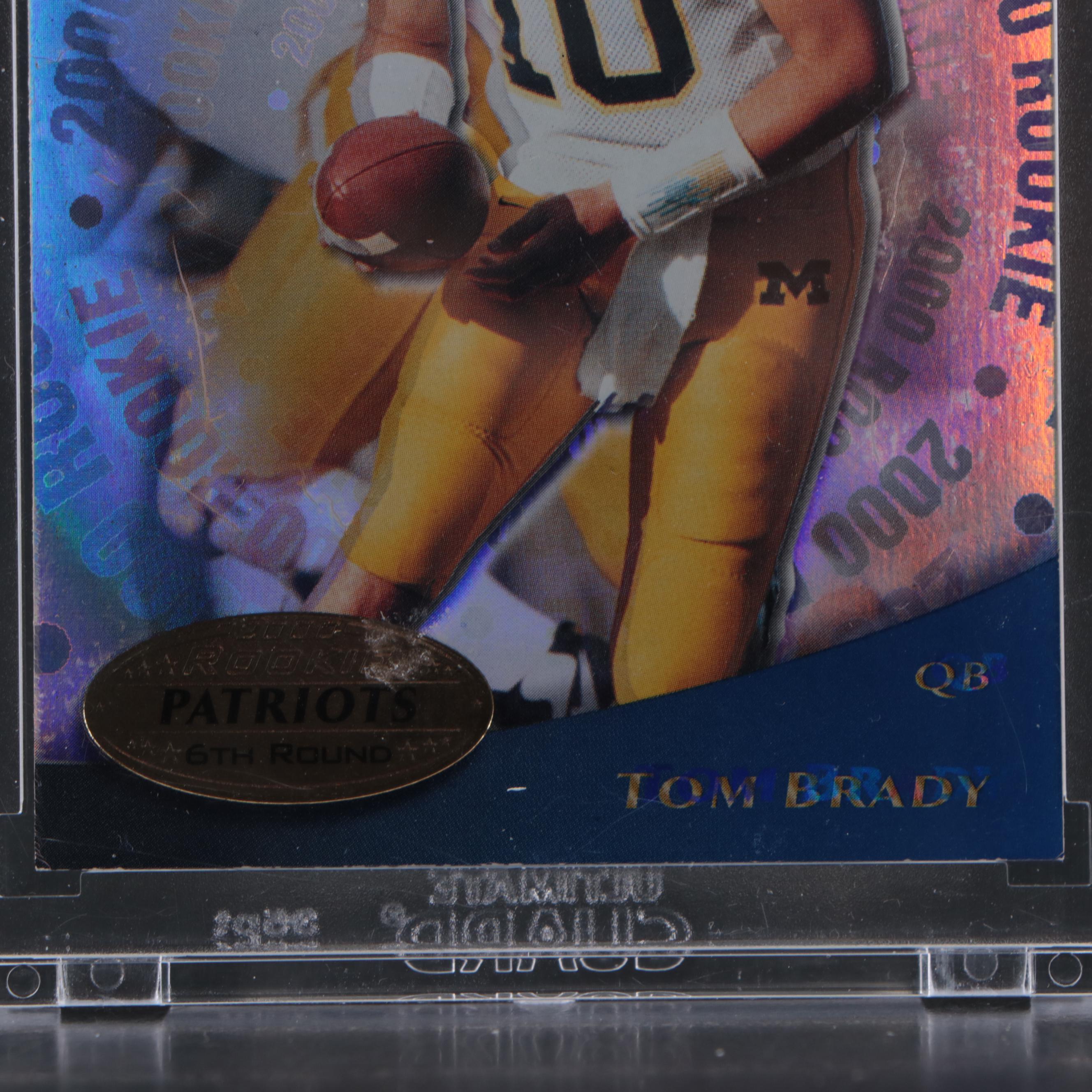 2000 Quantum Leaf Tom Brady Rookie Football Card