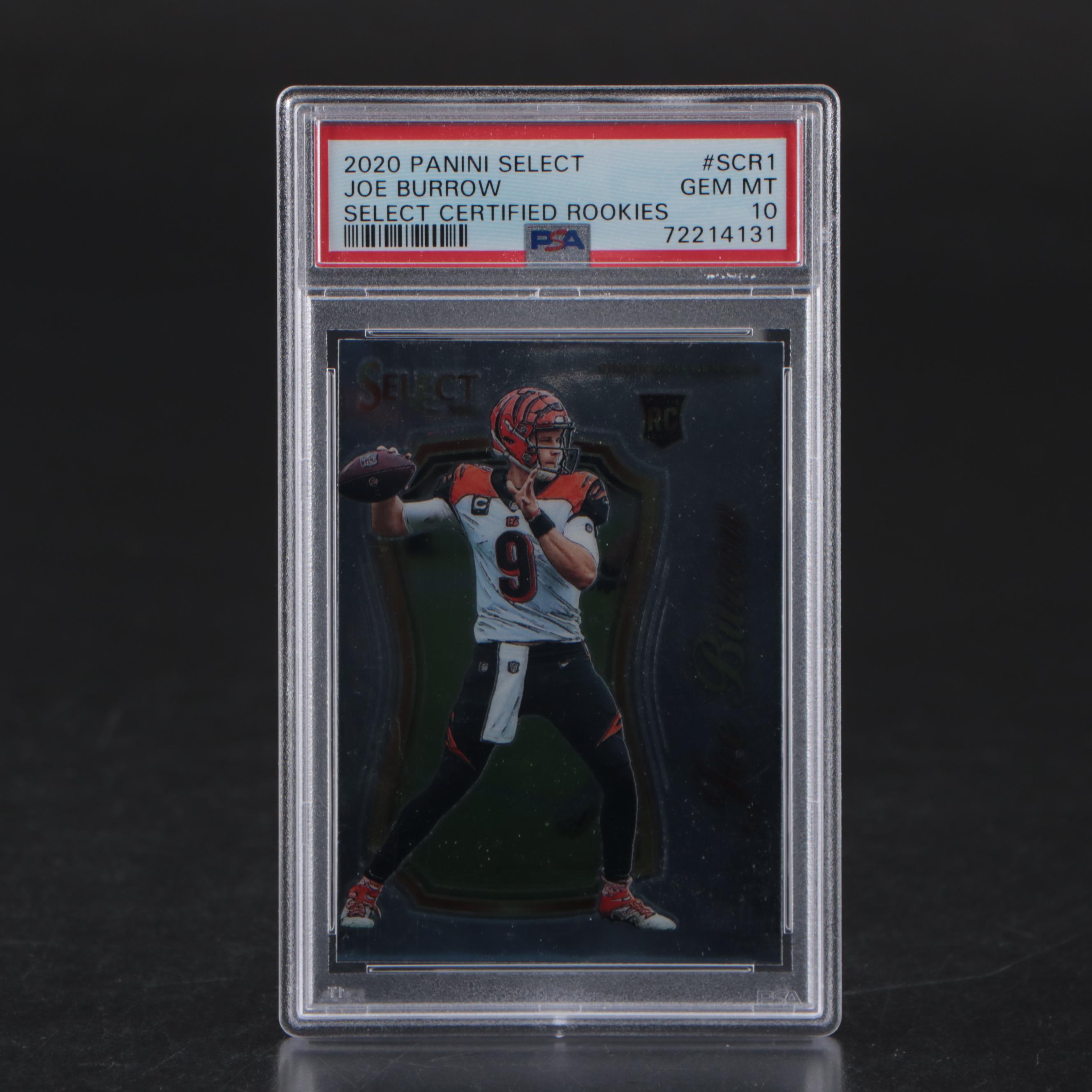 2020 Panini Select Joe Burrow Rookie Card #SCR1 Graded PSA 10