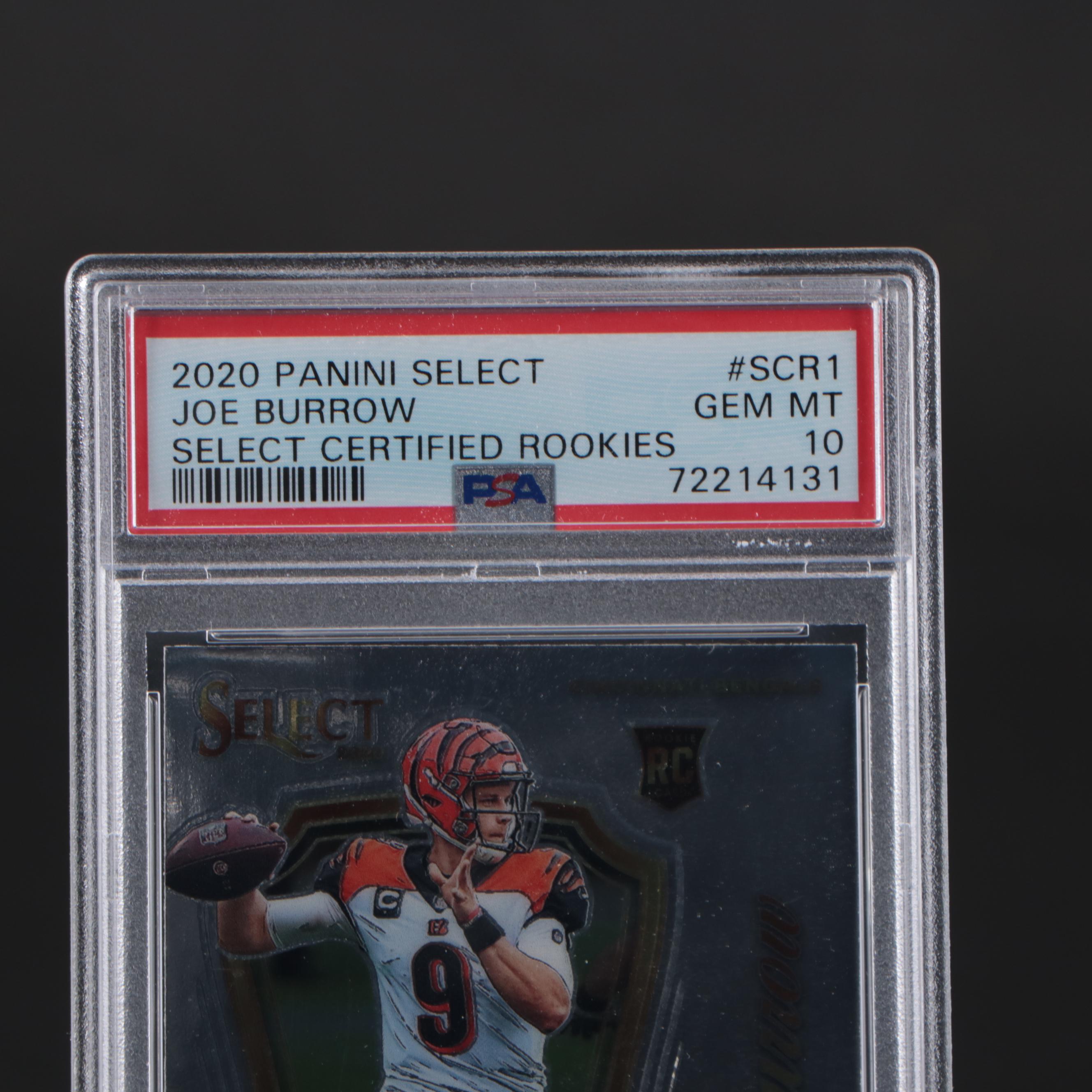 2020 Panini Select Joe Burrow Rookie Card #SCR1 Graded PSA 10
