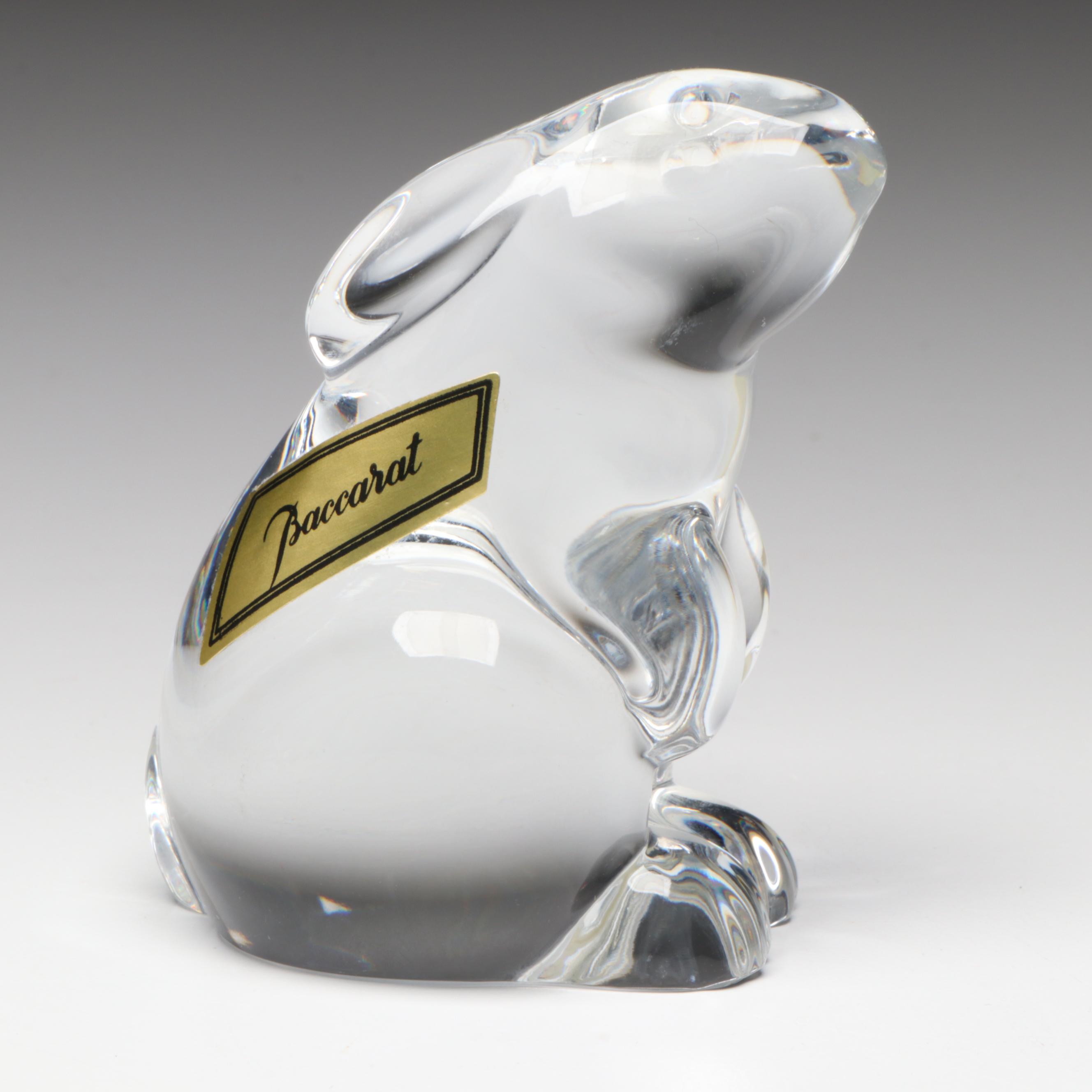 Pilgrim Cranberry Glass Pitcher, Baccarat "Sitting Rabbit" Figurine, and More