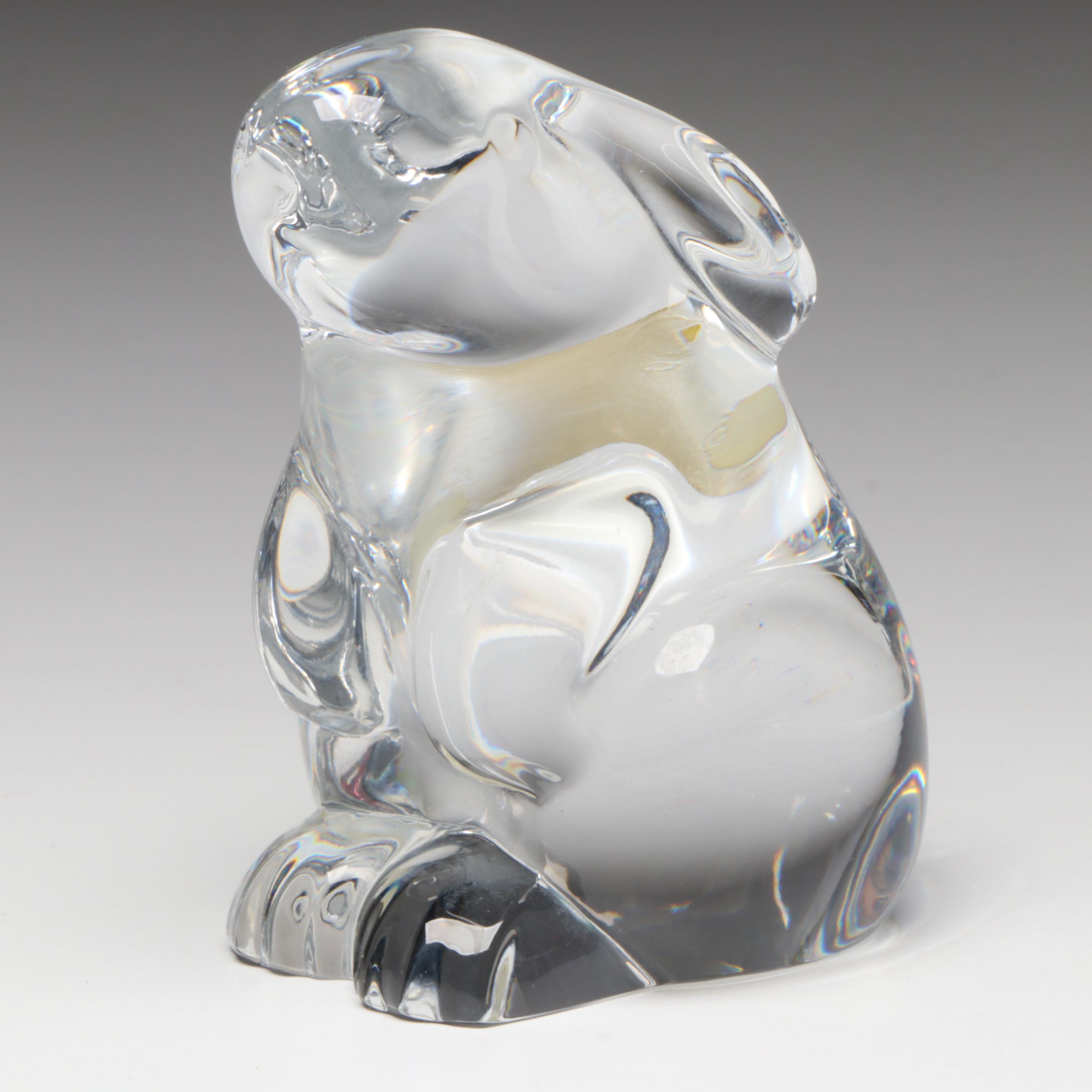 Pilgrim Cranberry Glass Pitcher, Baccarat "Sitting Rabbit" Figurine, and More