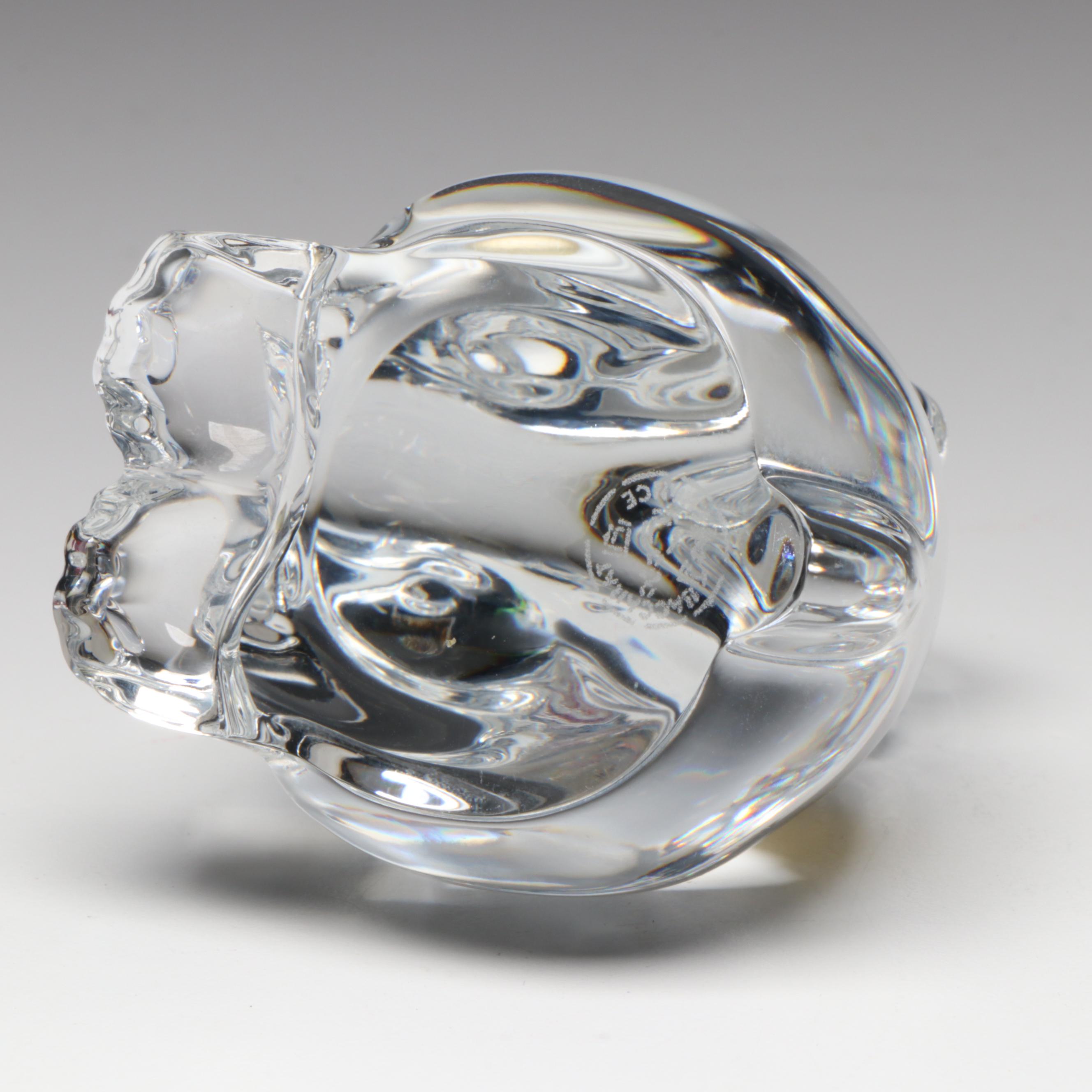 Pilgrim Cranberry Glass Pitcher, Baccarat "Sitting Rabbit" Figurine, and More