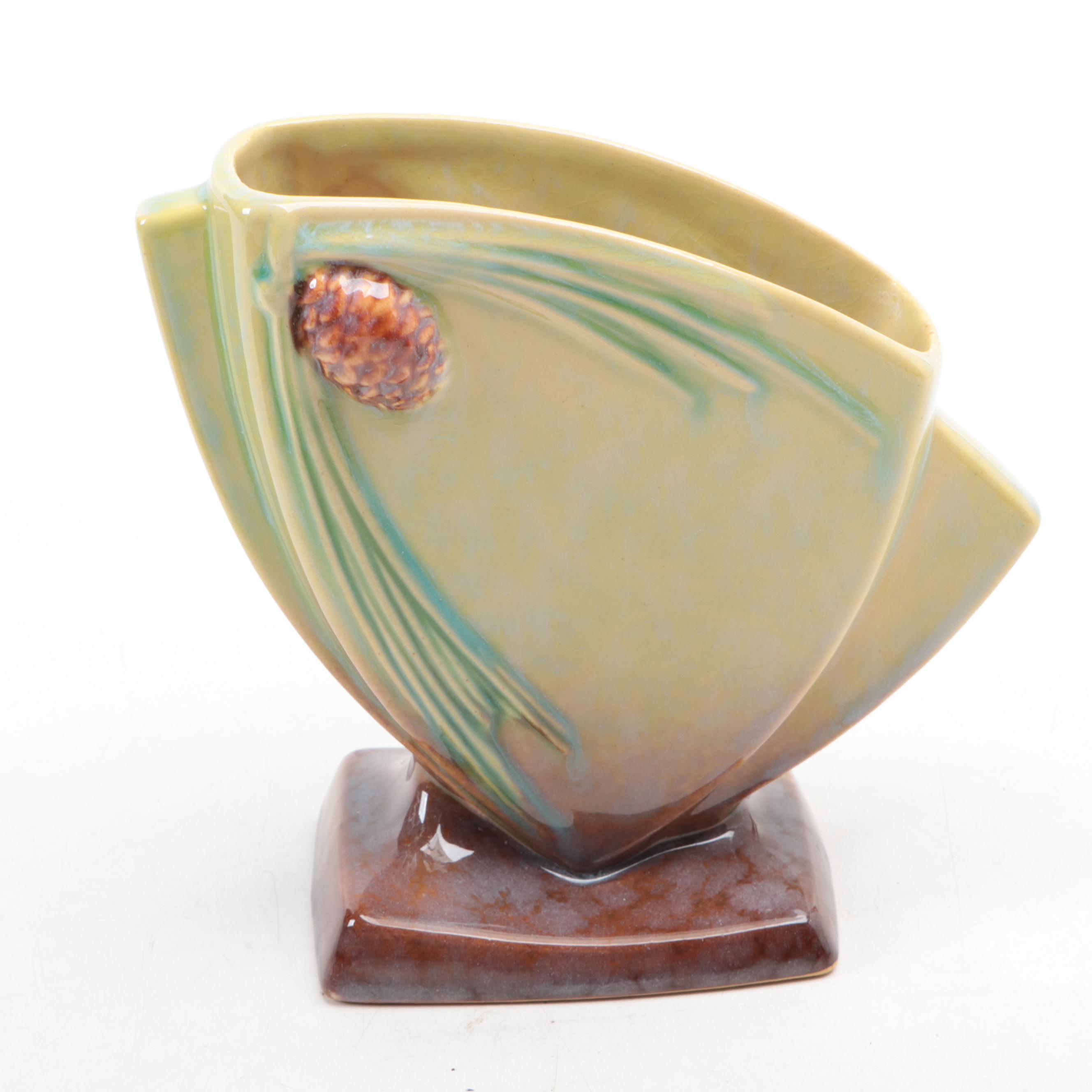 Roseville Wincraft "Pinecone" Vase and "Florentine" Low Bowl, 1920s–1940s