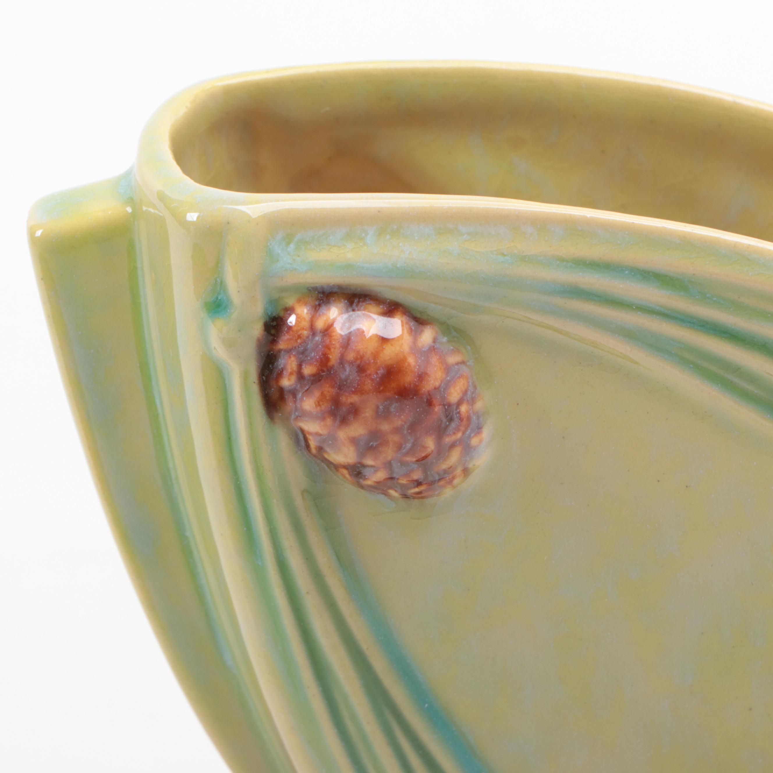 Roseville Wincraft "Pinecone" Vase and "Florentine" Low Bowl, 1920s–1940s