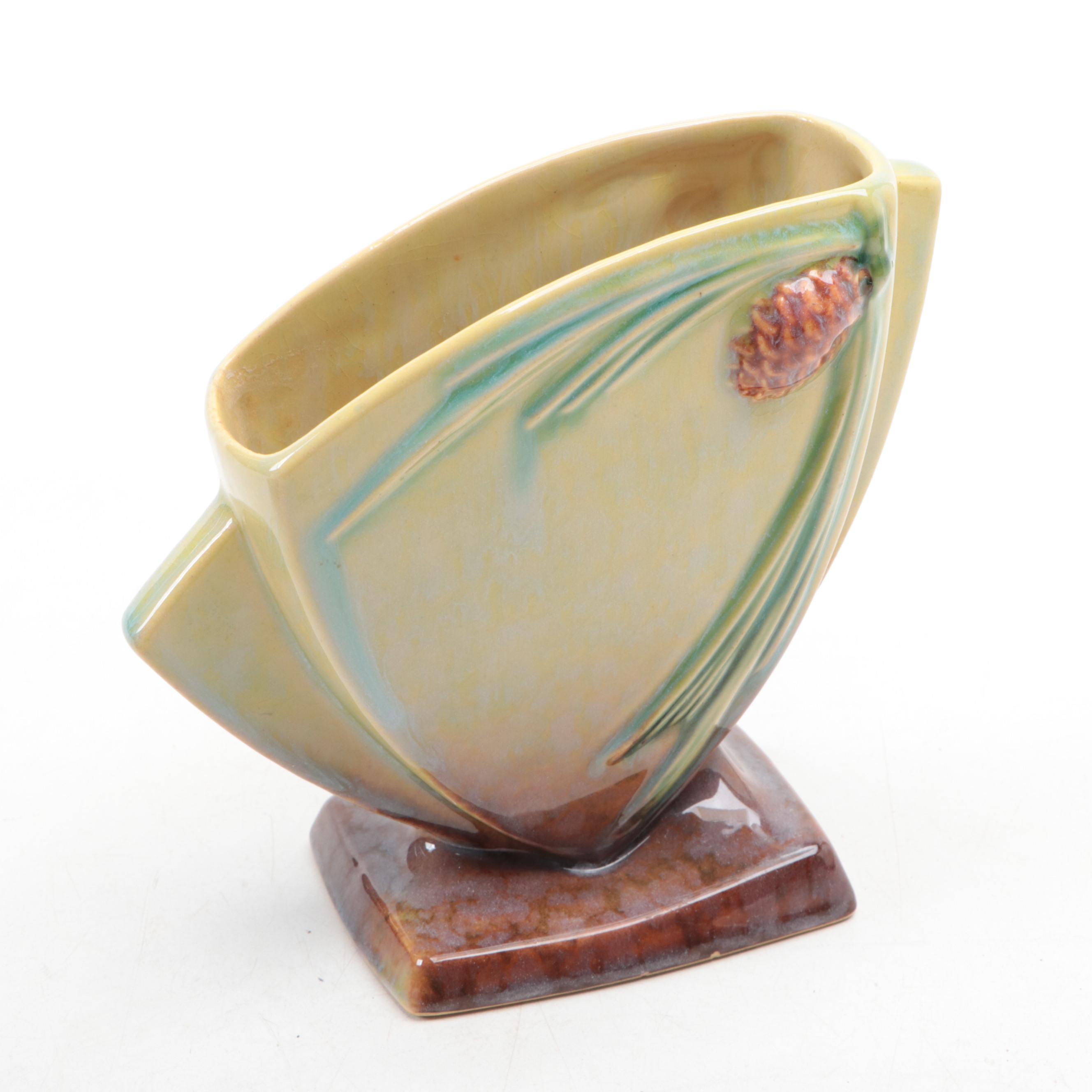 Roseville Wincraft "Pinecone" Vase and "Florentine" Low Bowl, 1920s–1940s