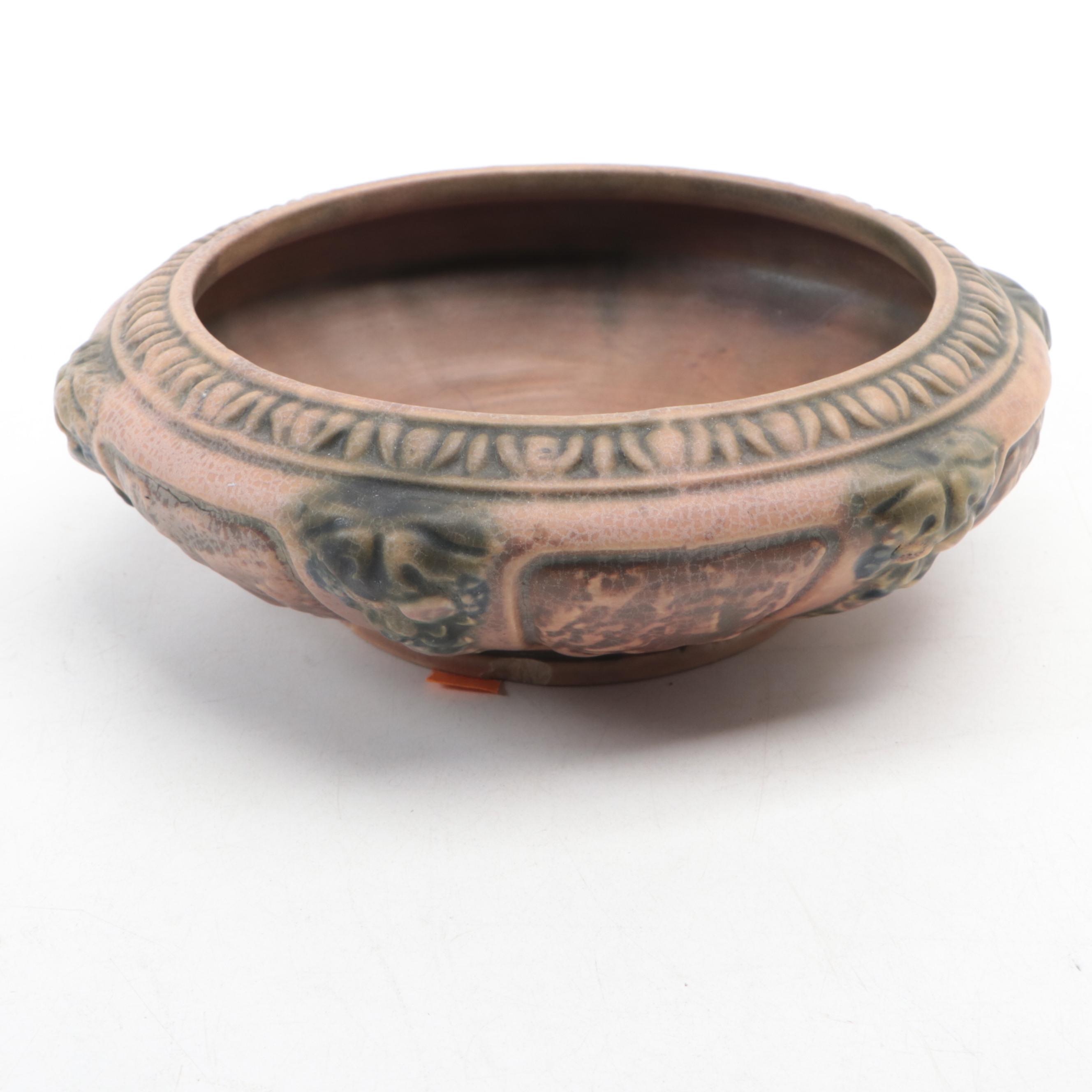 Roseville Wincraft "Pinecone" Vase and "Florentine" Low Bowl, 1920s–1940s