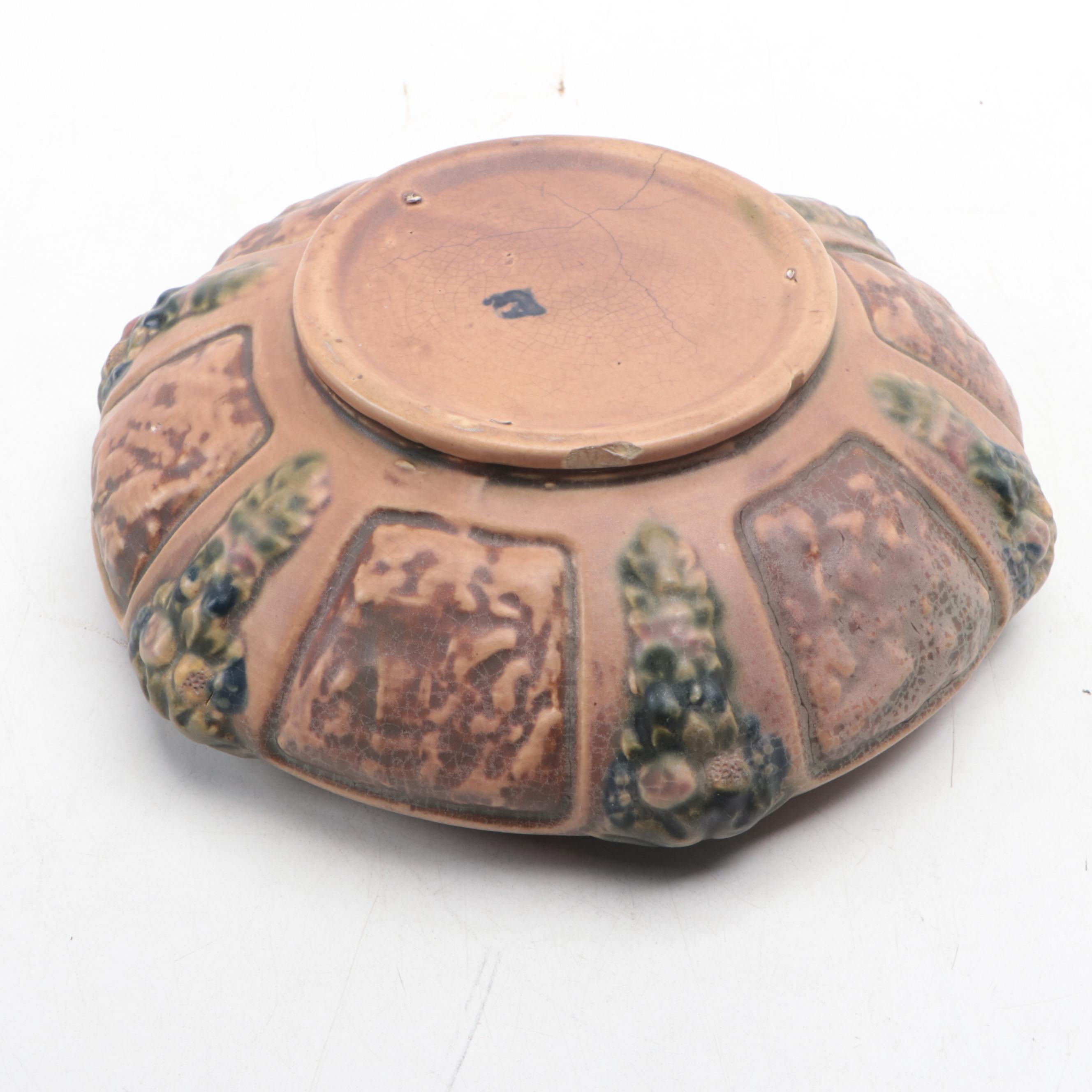 Roseville Wincraft "Pinecone" Vase and "Florentine" Low Bowl, 1920s–1940s