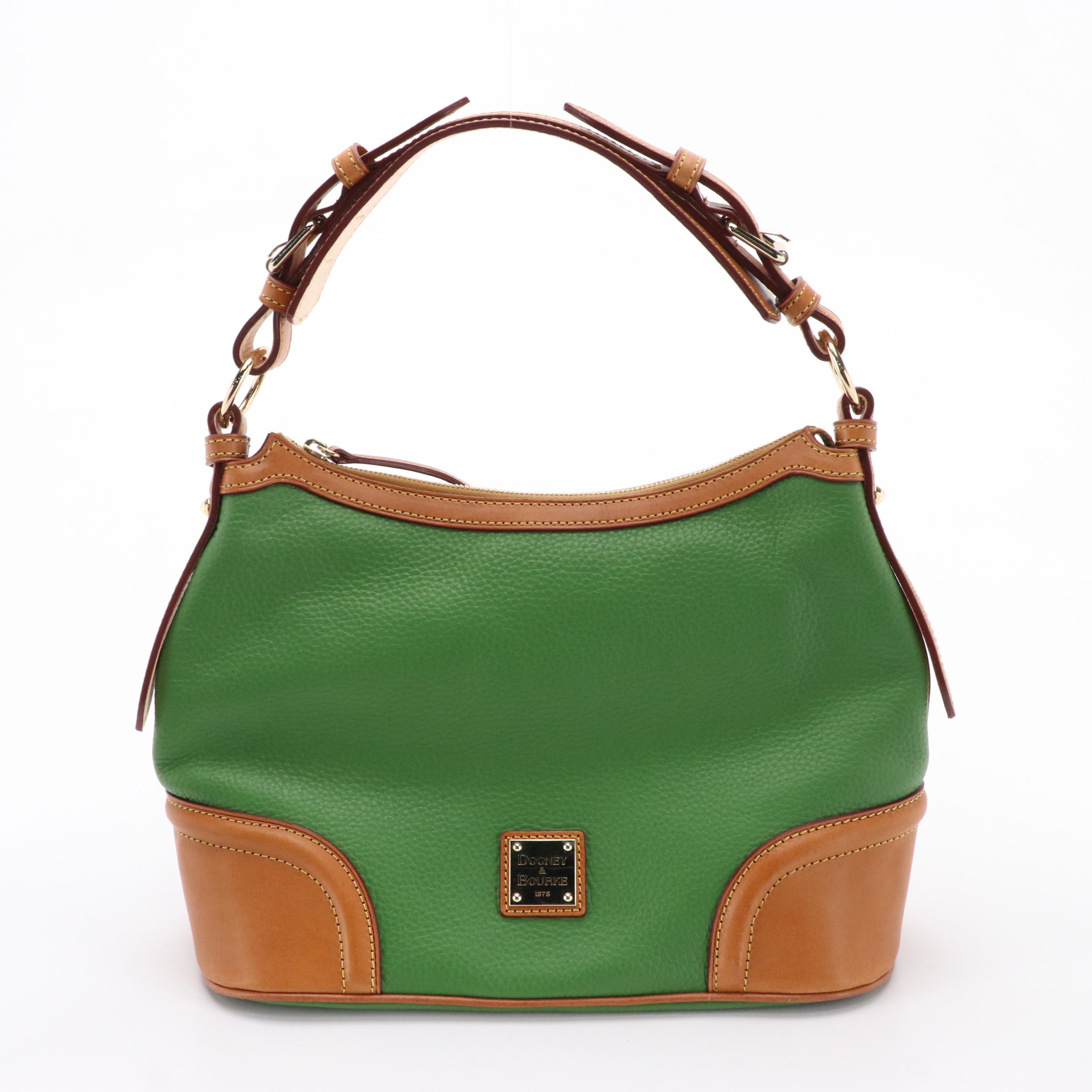 Dooney & Bourke J113 T4 Small Flap Ostrich and R960 Leather Hobo Bags