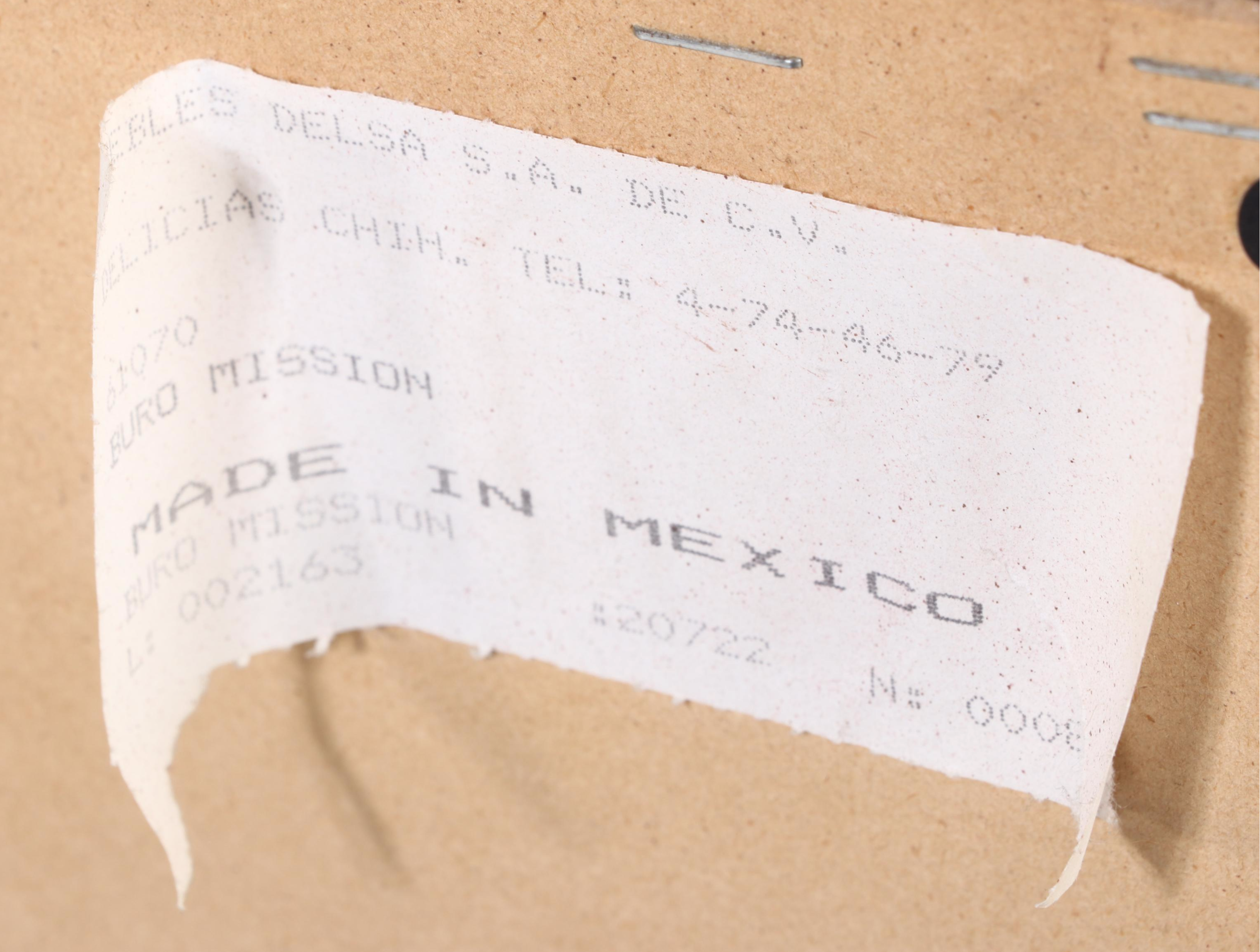 Pair of Delsa Muebles Mission Style Oak Veneer Three-Drawer Nightstands