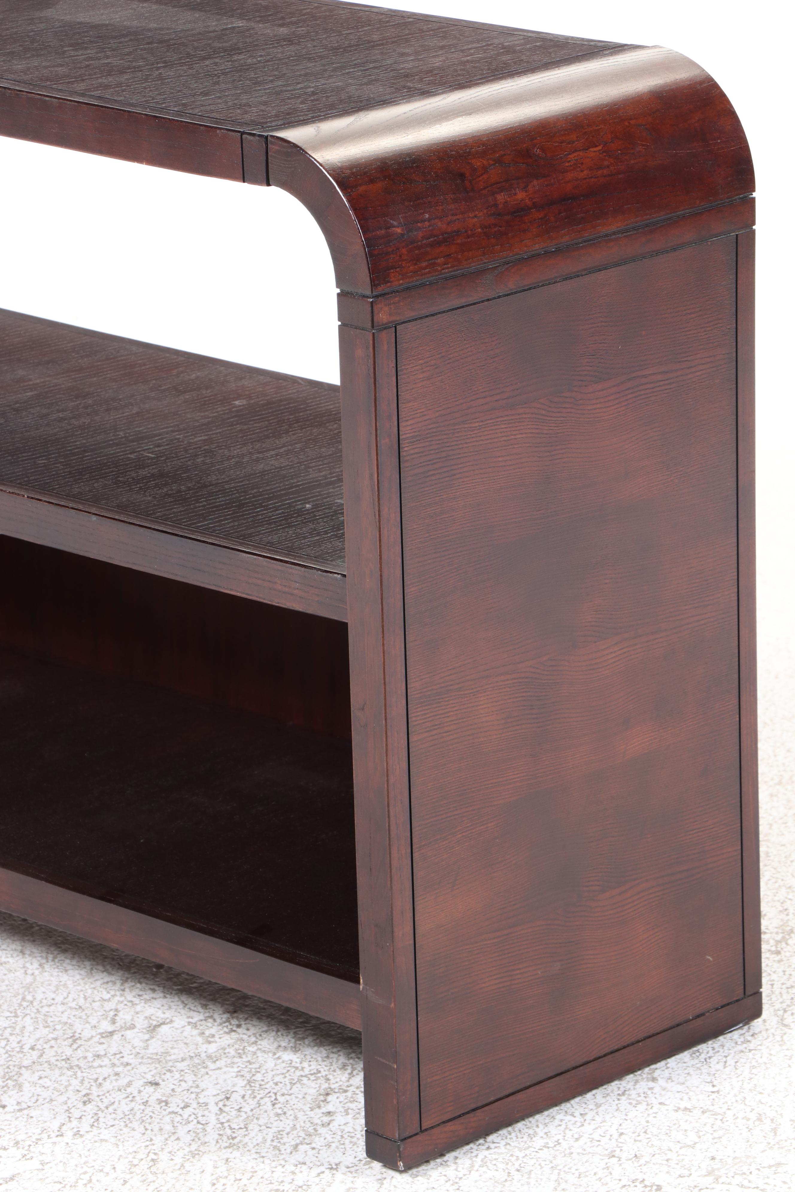 Contemporary Espresso Finish Wood Console Table