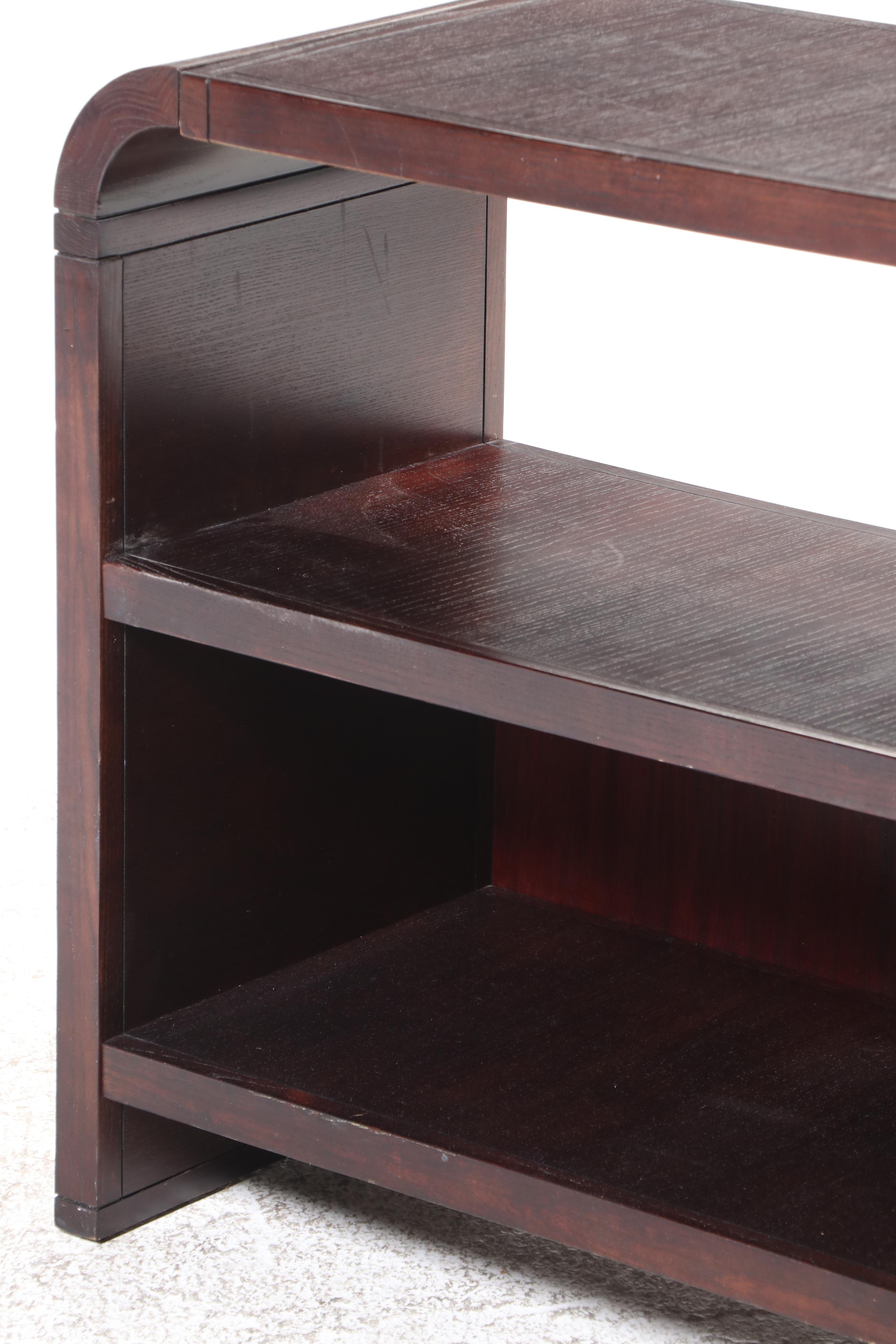 Contemporary Espresso Finish Wood Console Table