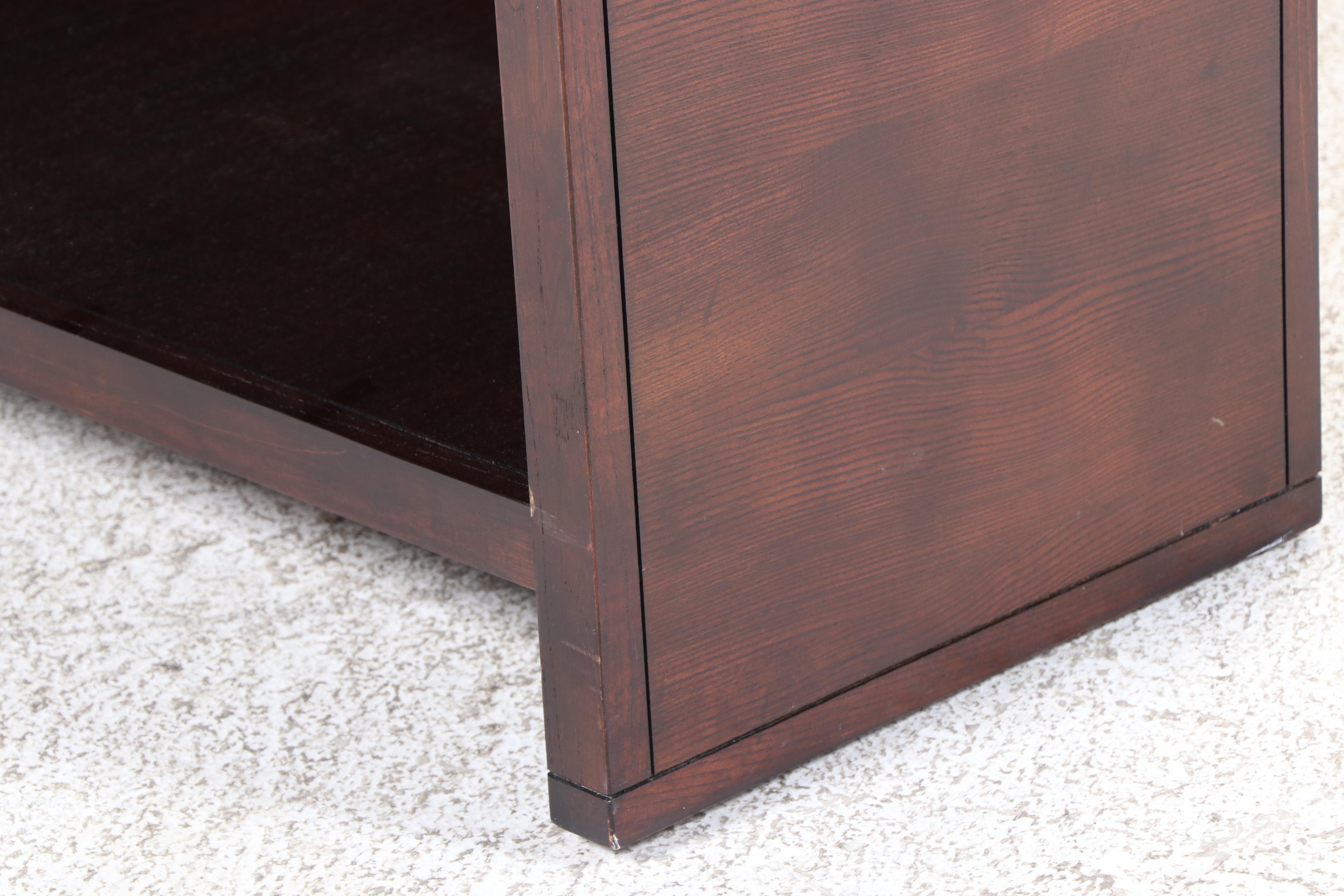 Contemporary Espresso Finish Wood Console Table