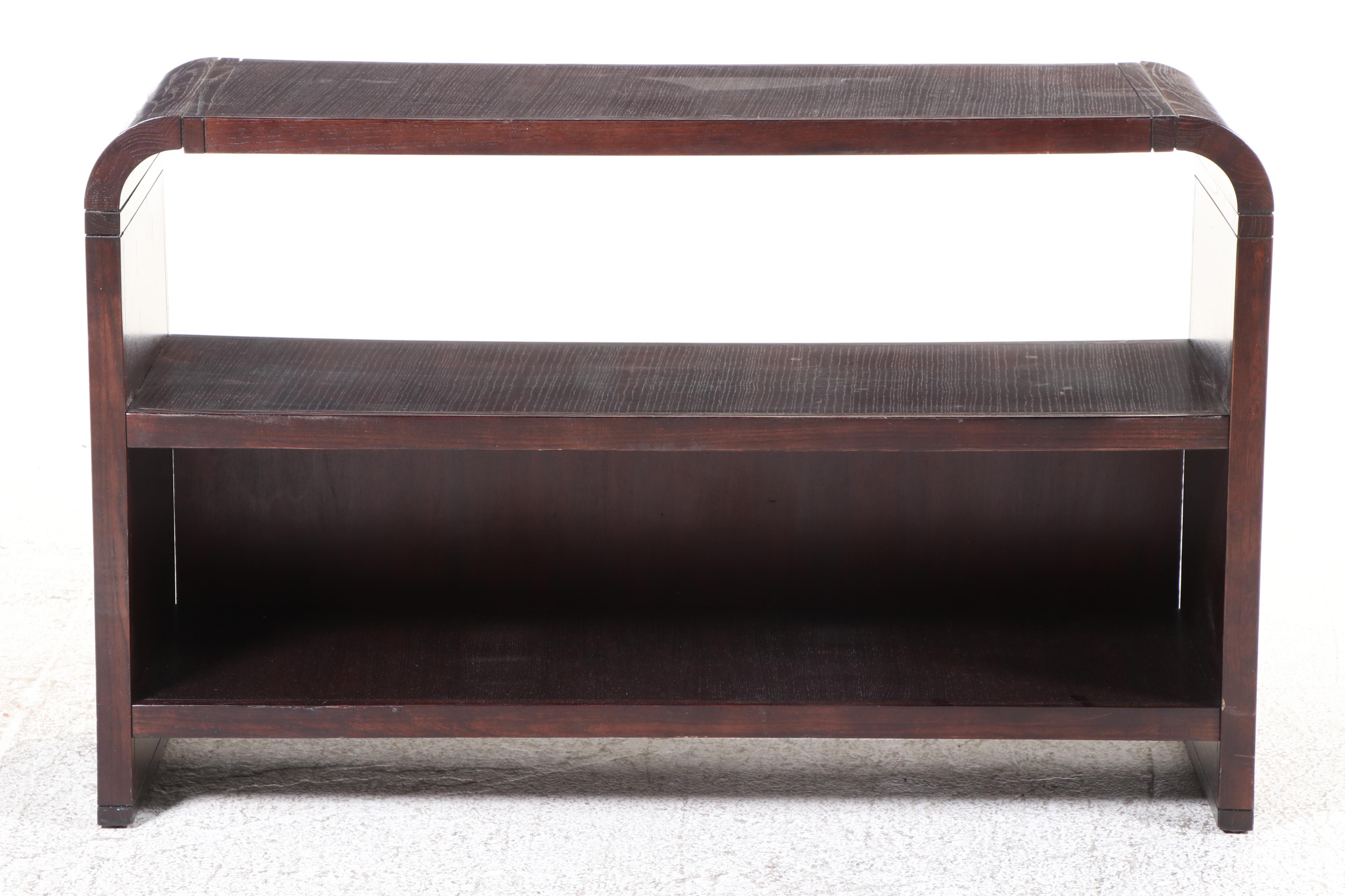 Contemporary Espresso Finish Wood Console Table