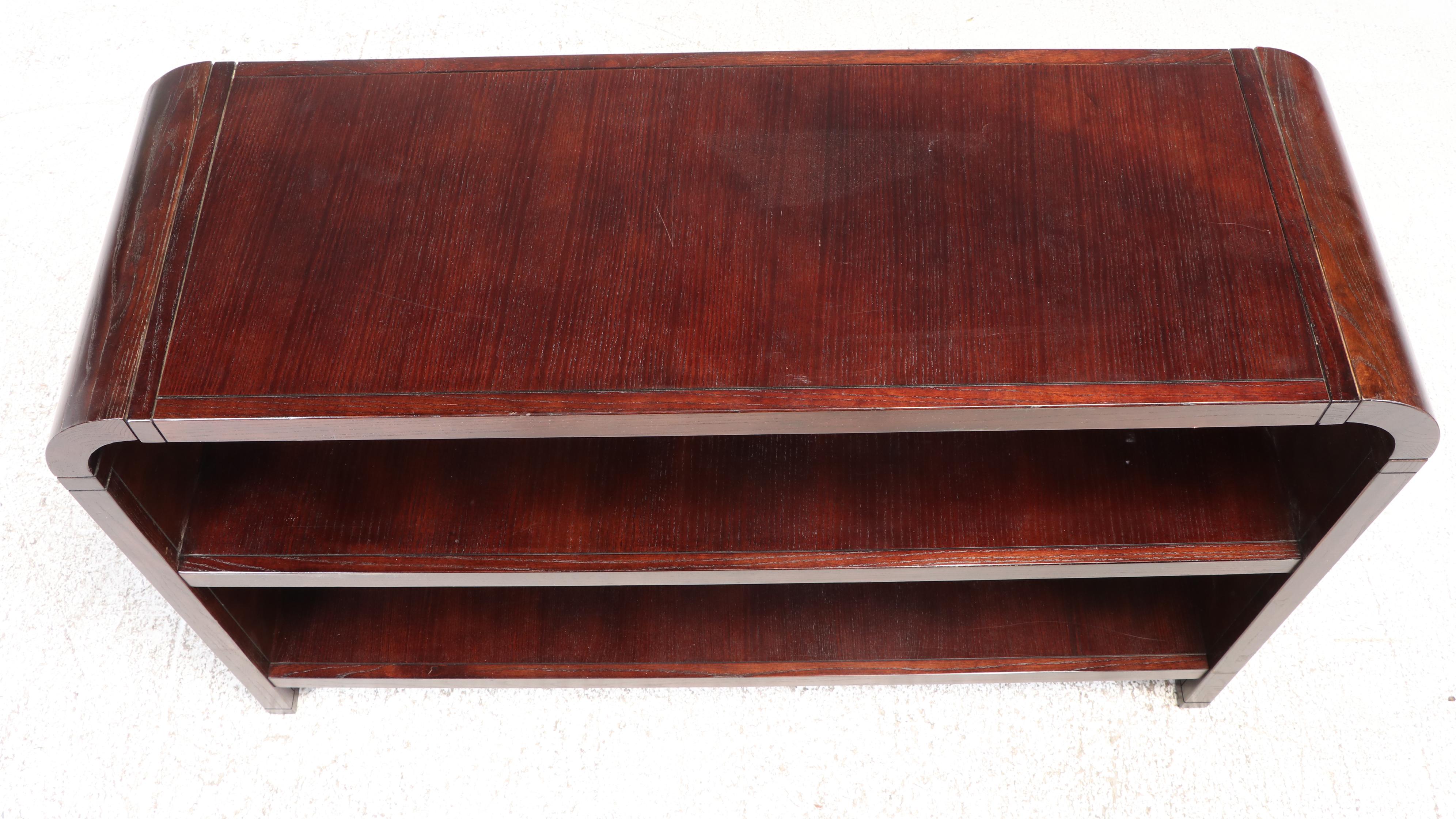 Contemporary Espresso Finish Wood Console Table