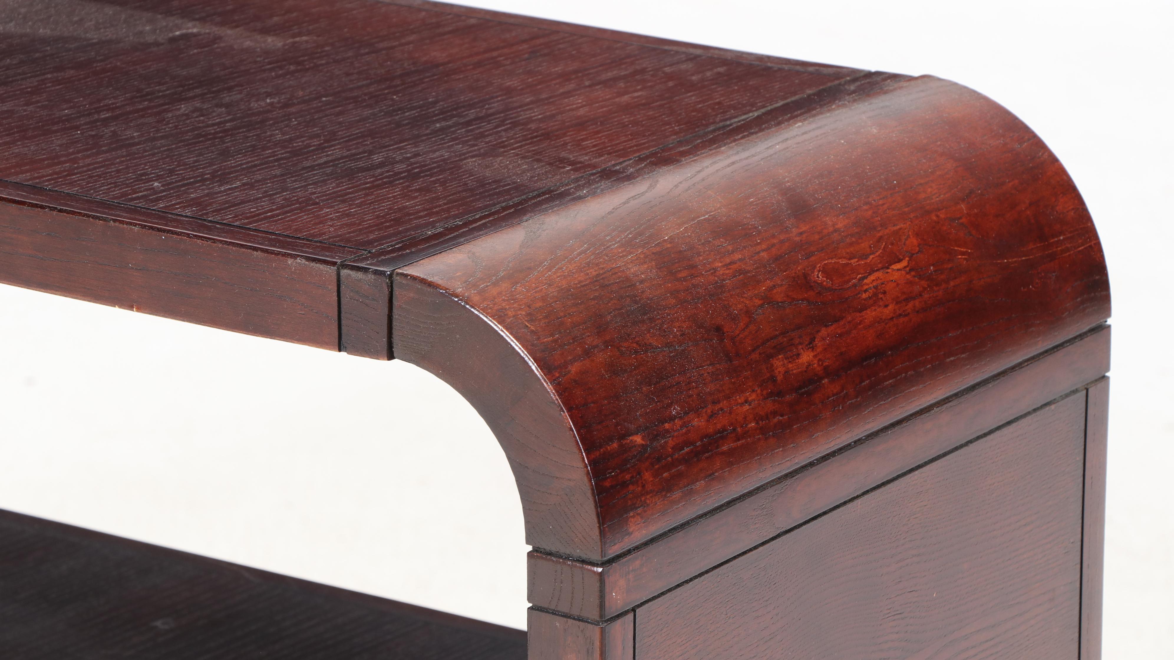 Contemporary Espresso Finish Wood Console Table