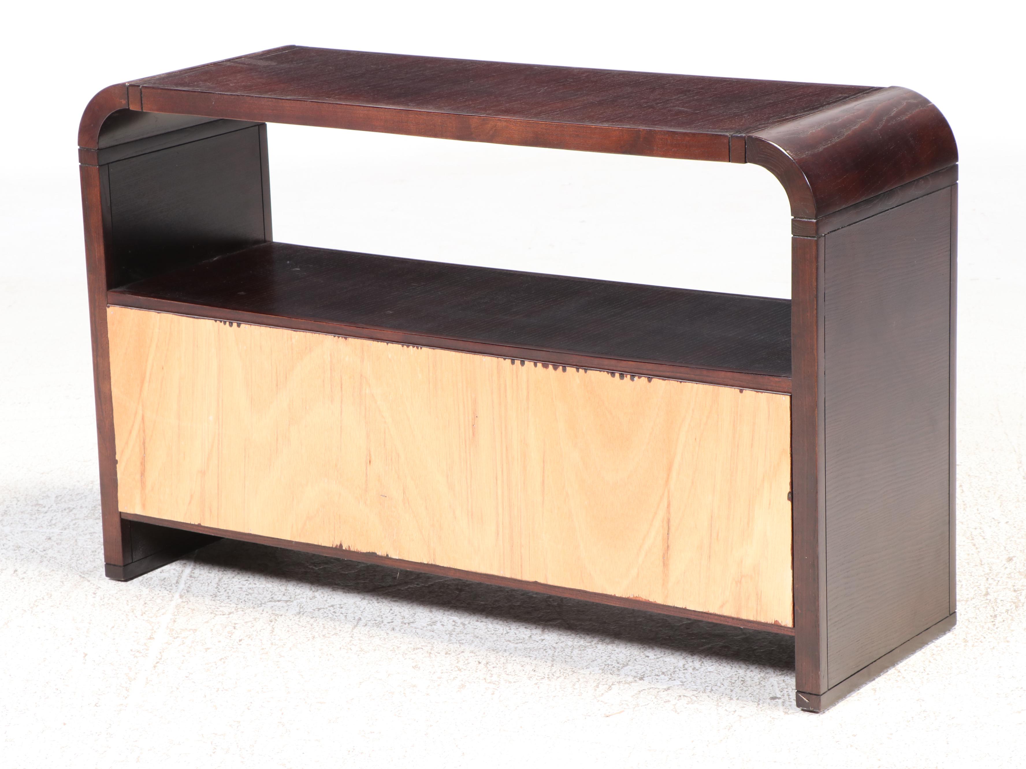 Contemporary Espresso Finish Wood Console Table