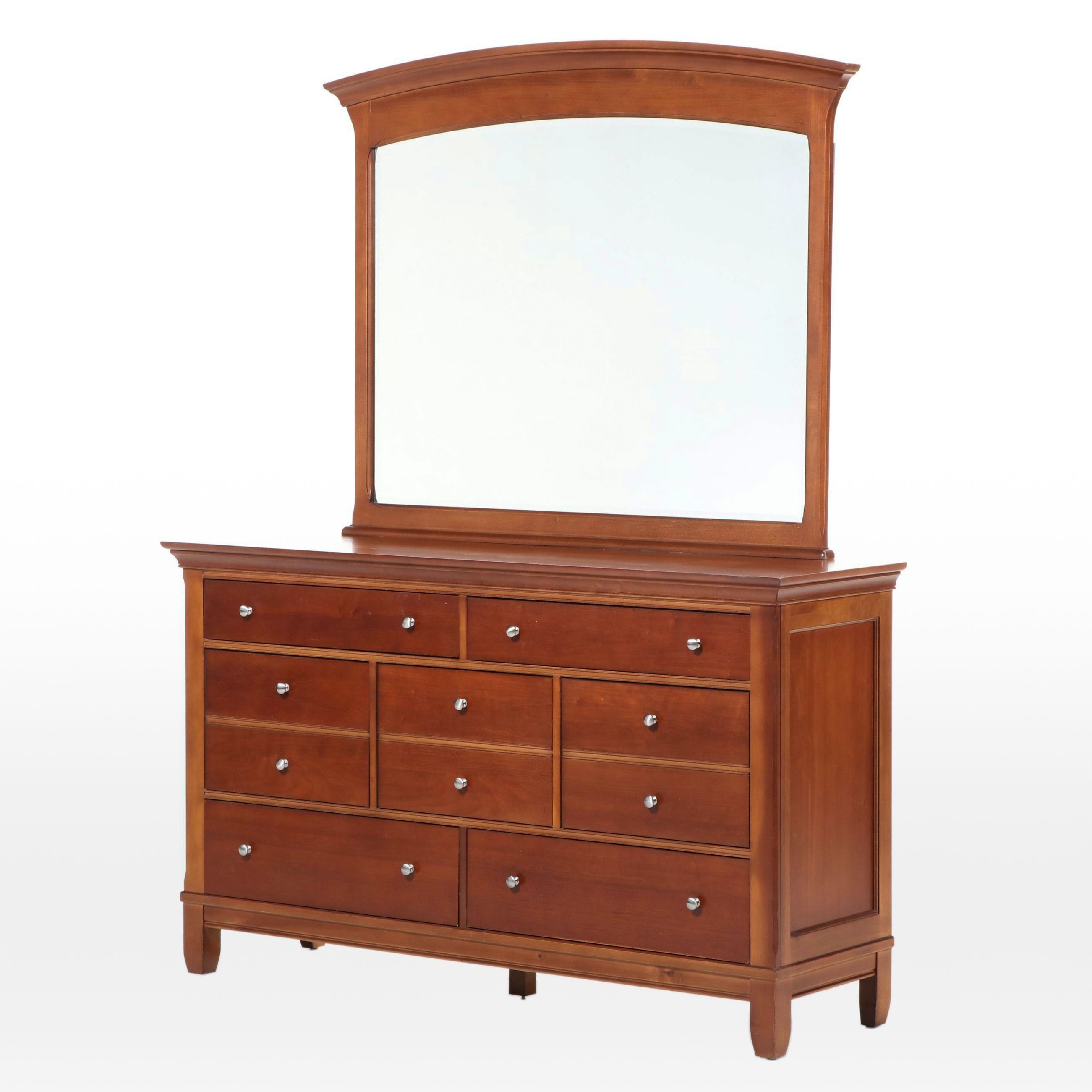 Thomasville Cherry Finish Dresser with Mirror