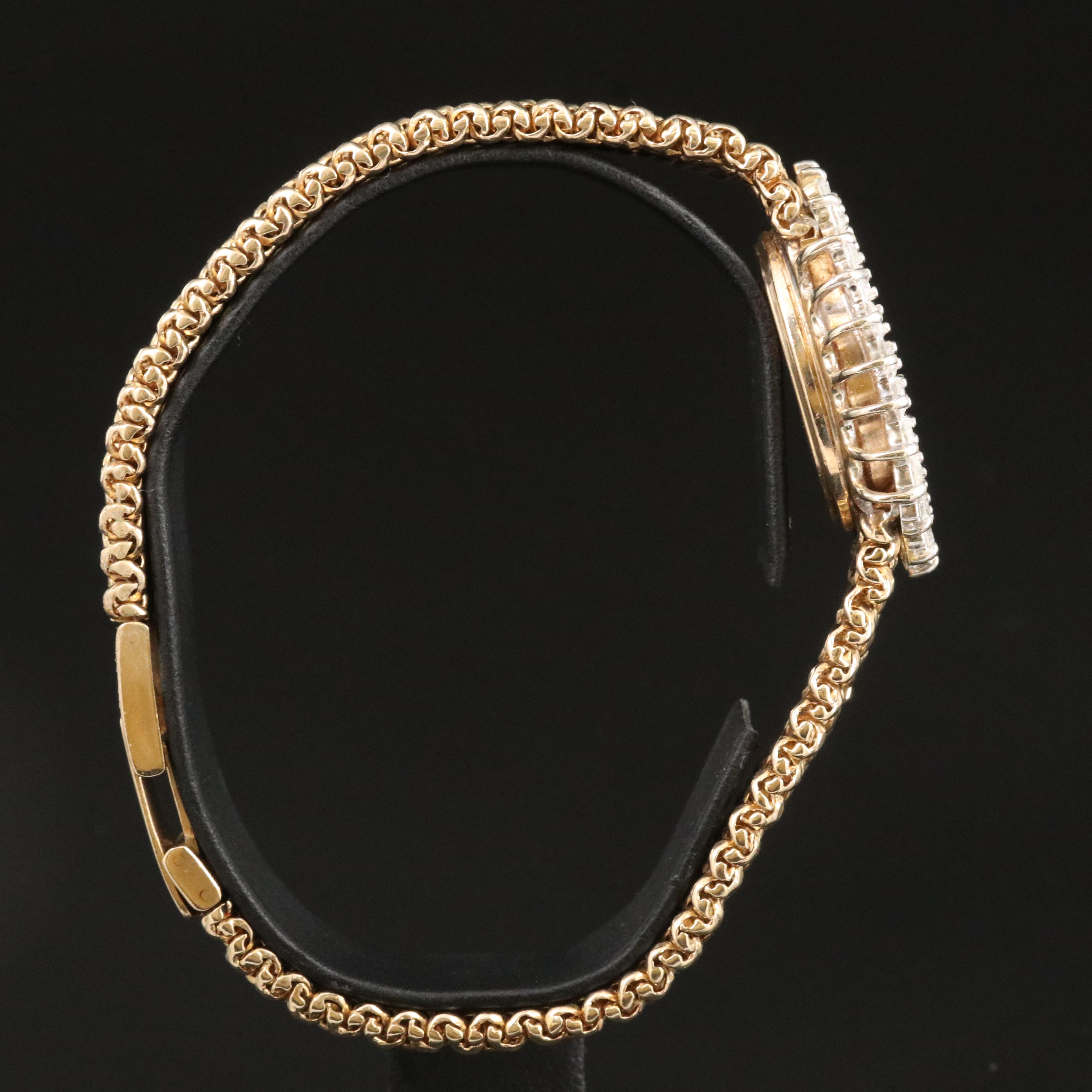 Geneve 14K Gold 1.70 CTW Diamond Quartz Watch