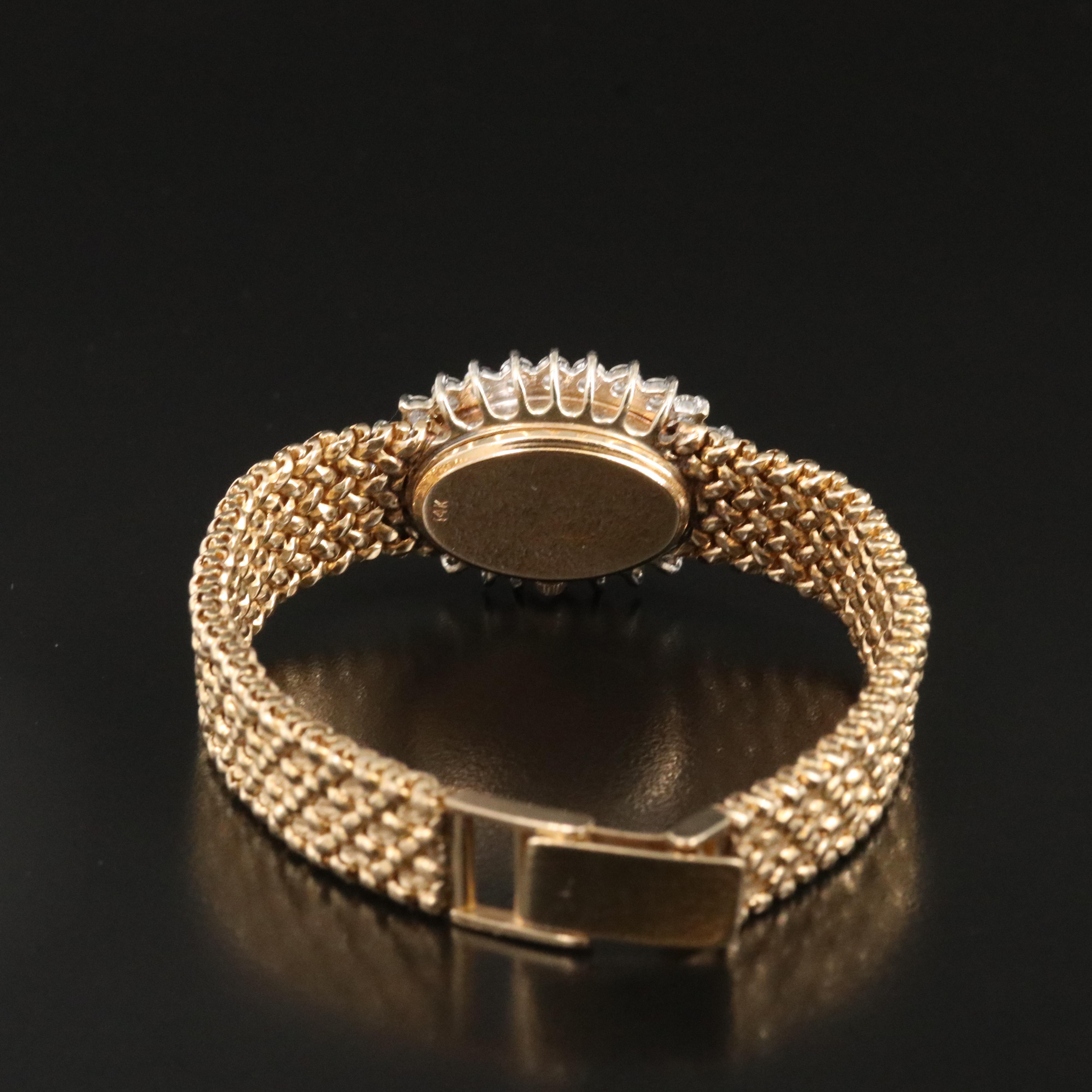 Geneve 14K Gold 1.70 CTW Diamond Quartz Watch