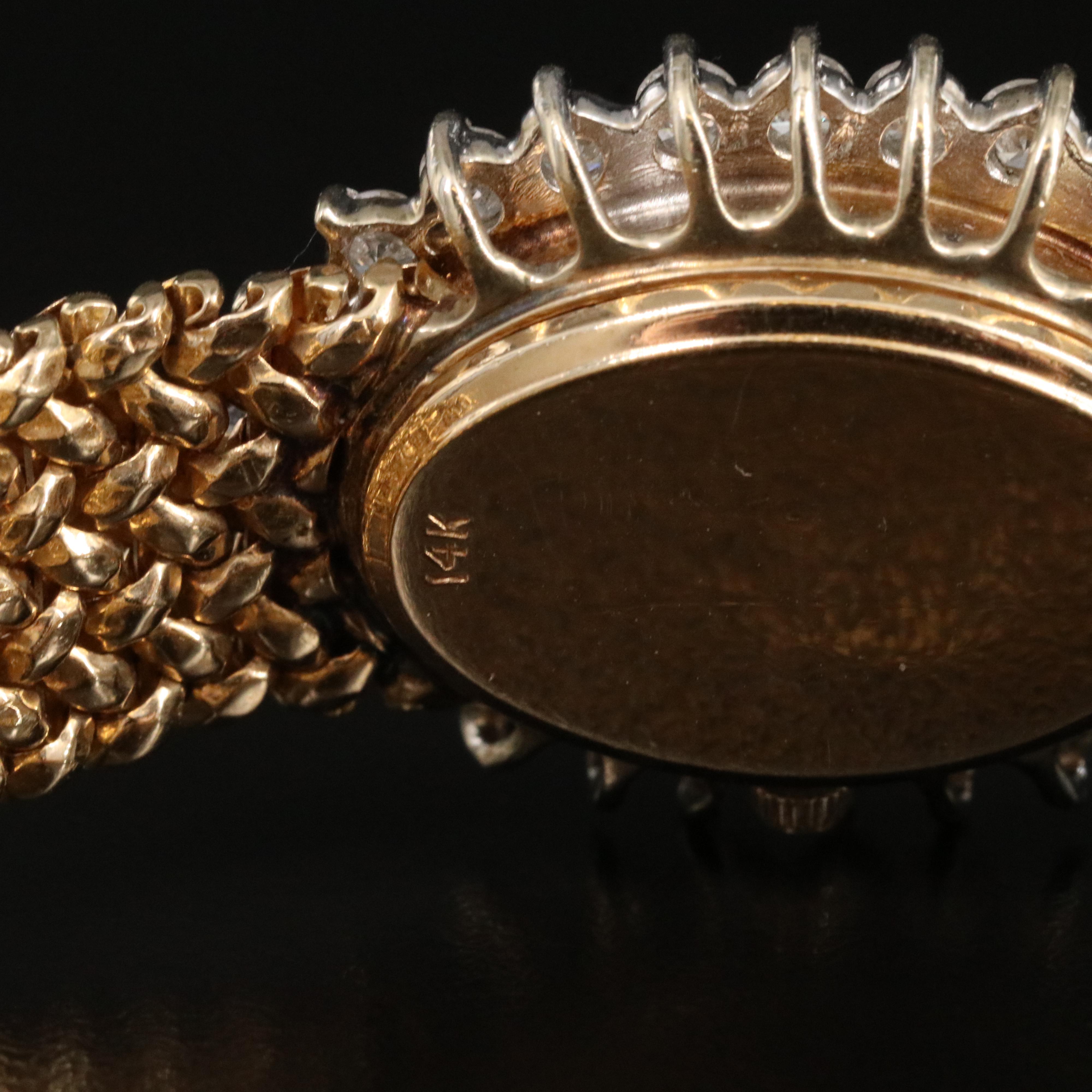 Geneve 14K Gold 1.70 CTW Diamond Quartz Watch