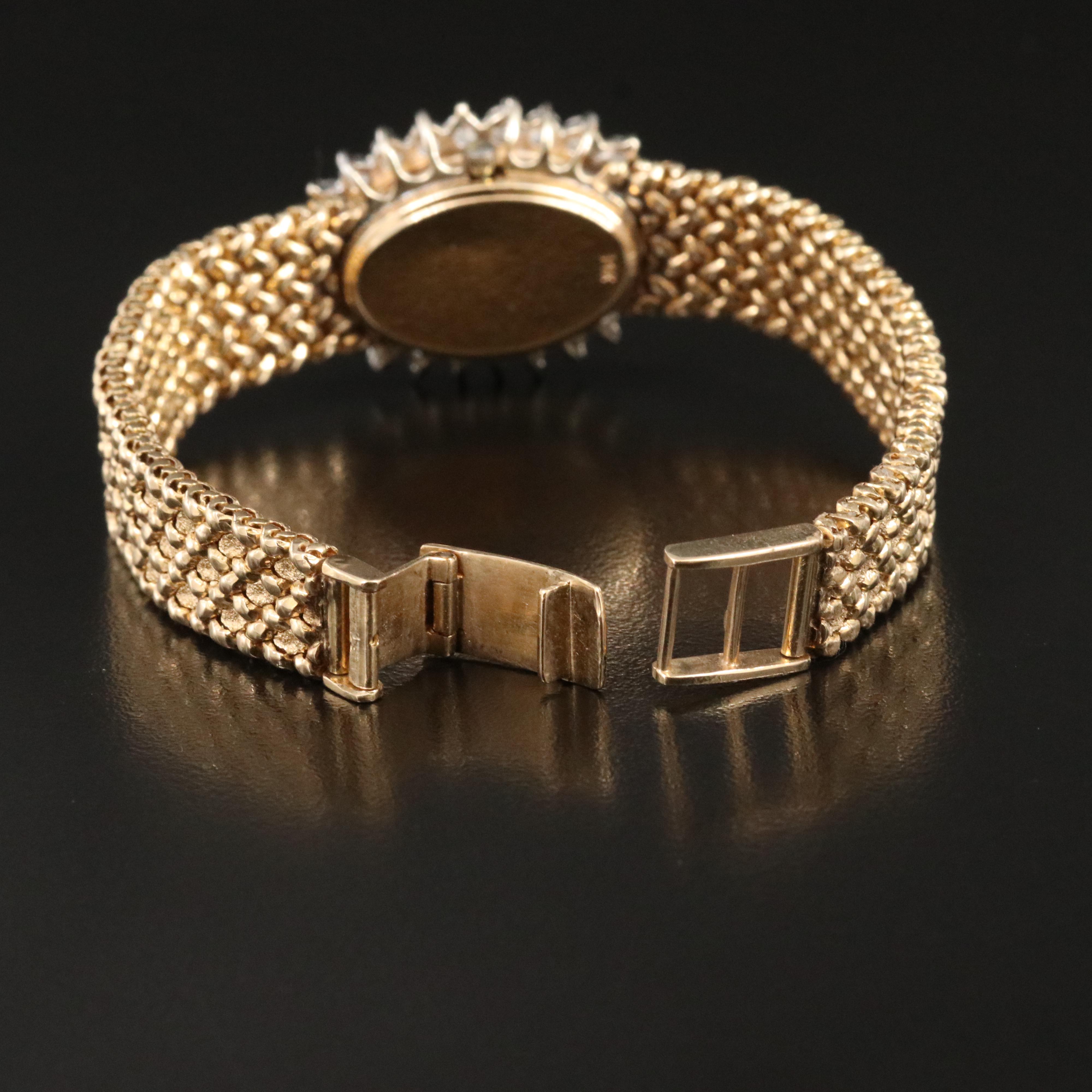 Geneve 14K Gold 1.70 CTW Diamond Quartz Watch