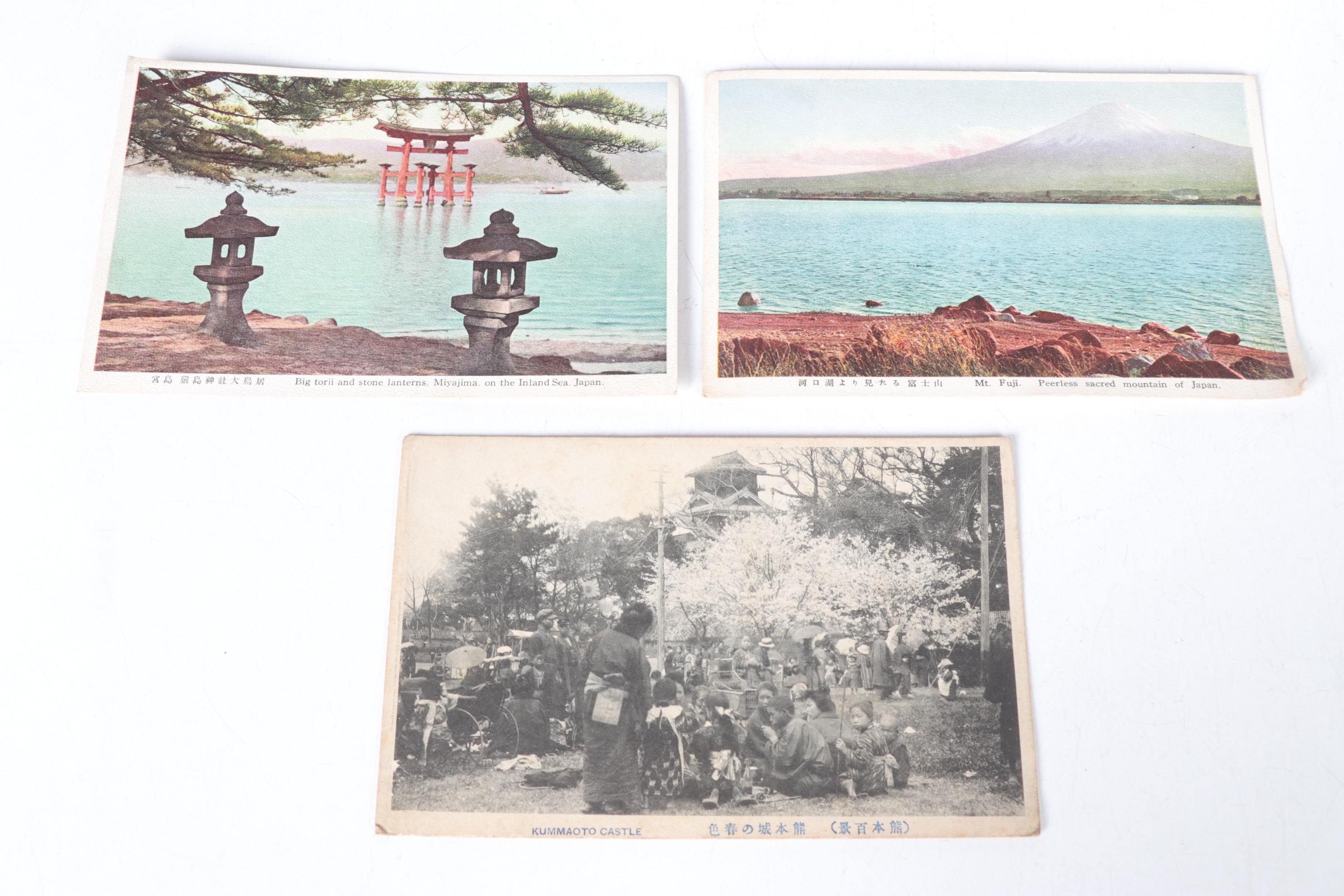 Japanese Postcards of Mt. Fuji, Nara Park & More, Early 20th Century