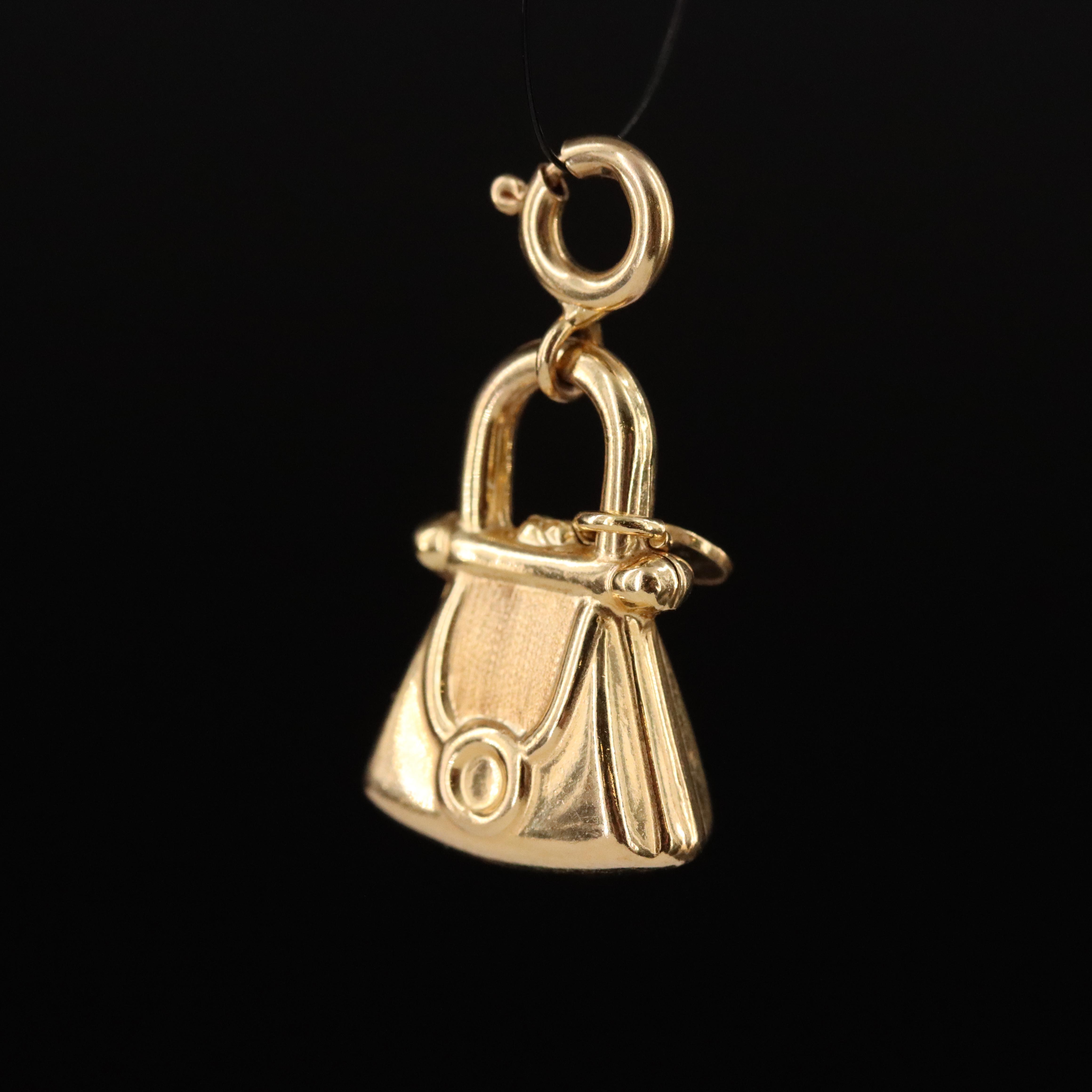 14K Purse Charm